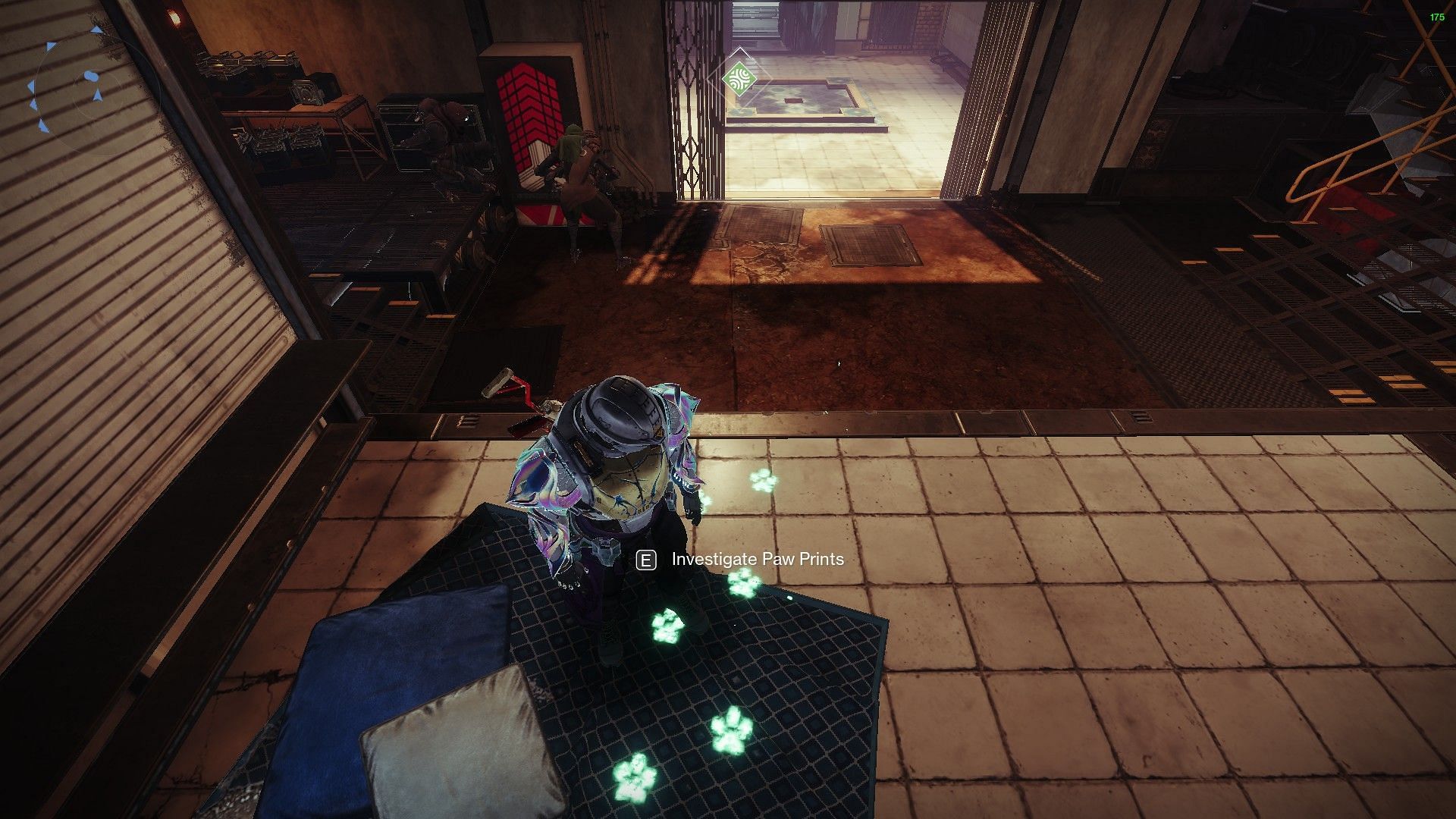 Archie&#039;s prints near Ada-1&#039;s armory (Image via Bungie)