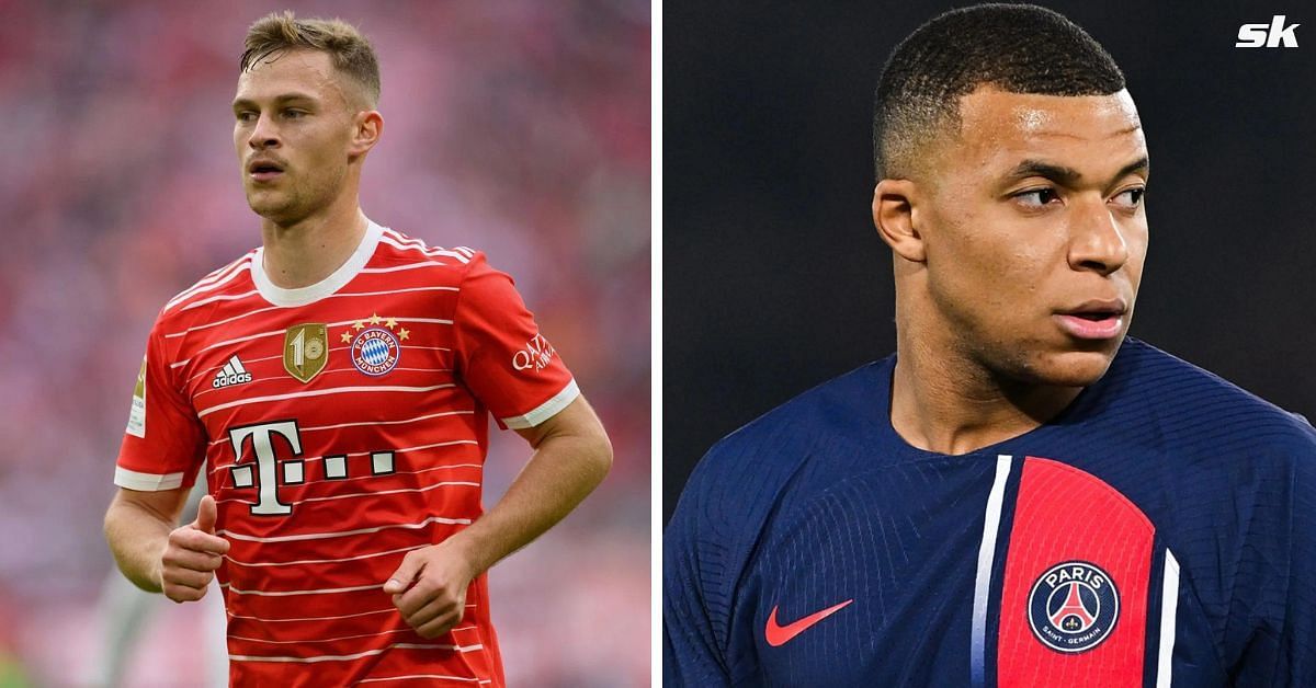 Joshua Kimmich (left) and Kylian Mbappe