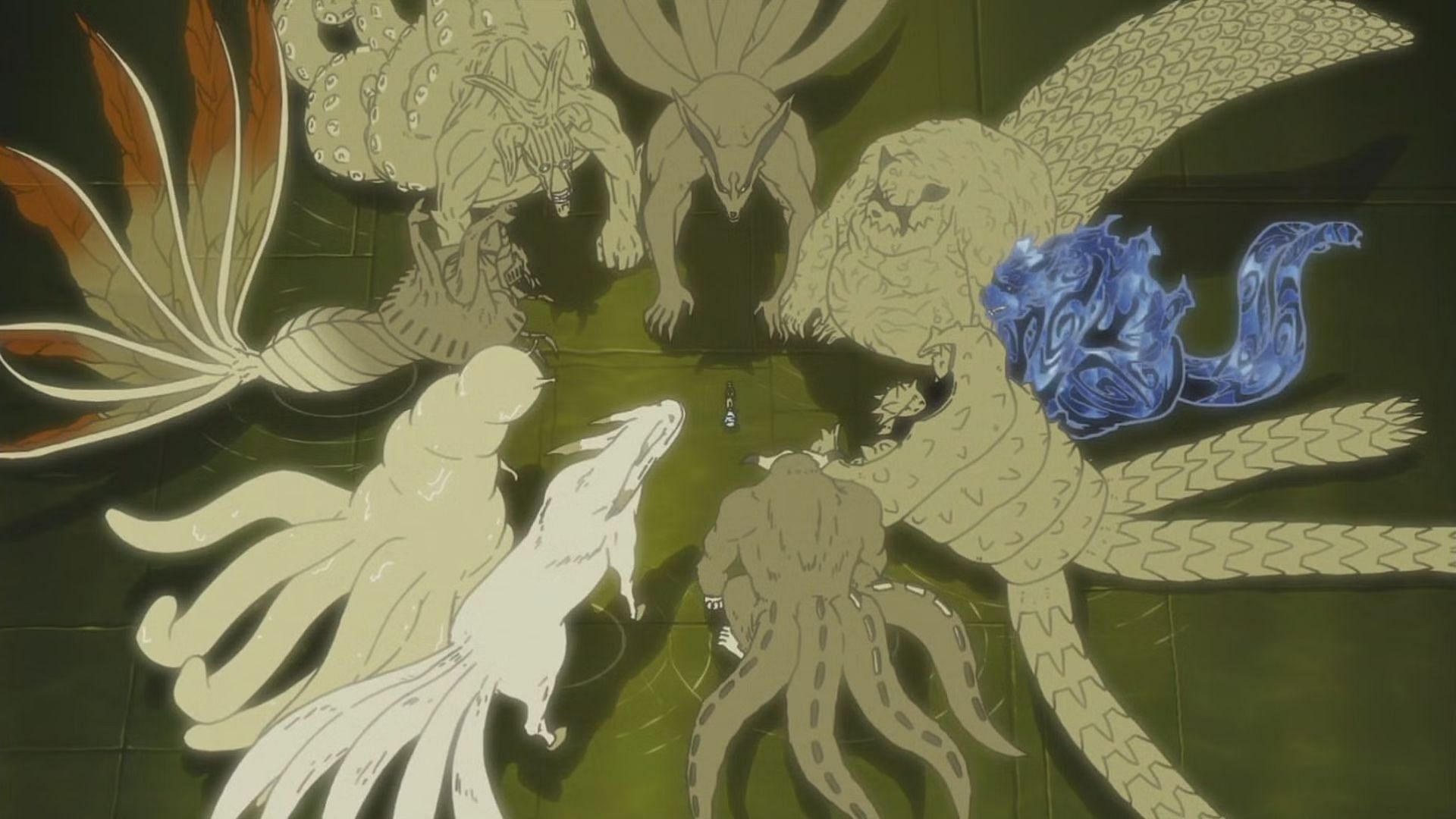 All of the tailed beasts as shown in the anime (Image via Studio Pierrot)