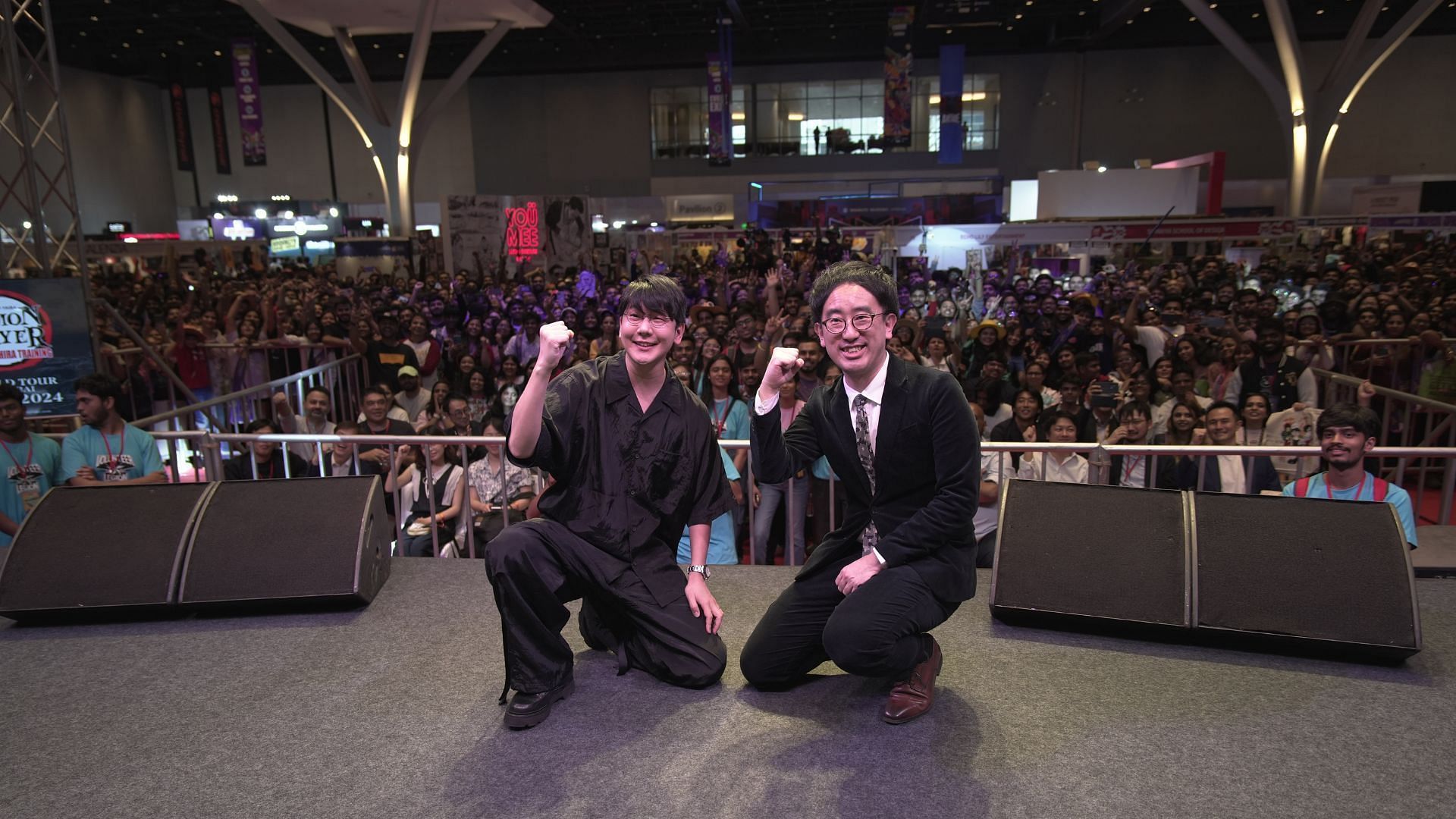 Natsuki Hanae and Yuma Takahashi at Mumbai Comic Con (Image via Crunchyroll)
