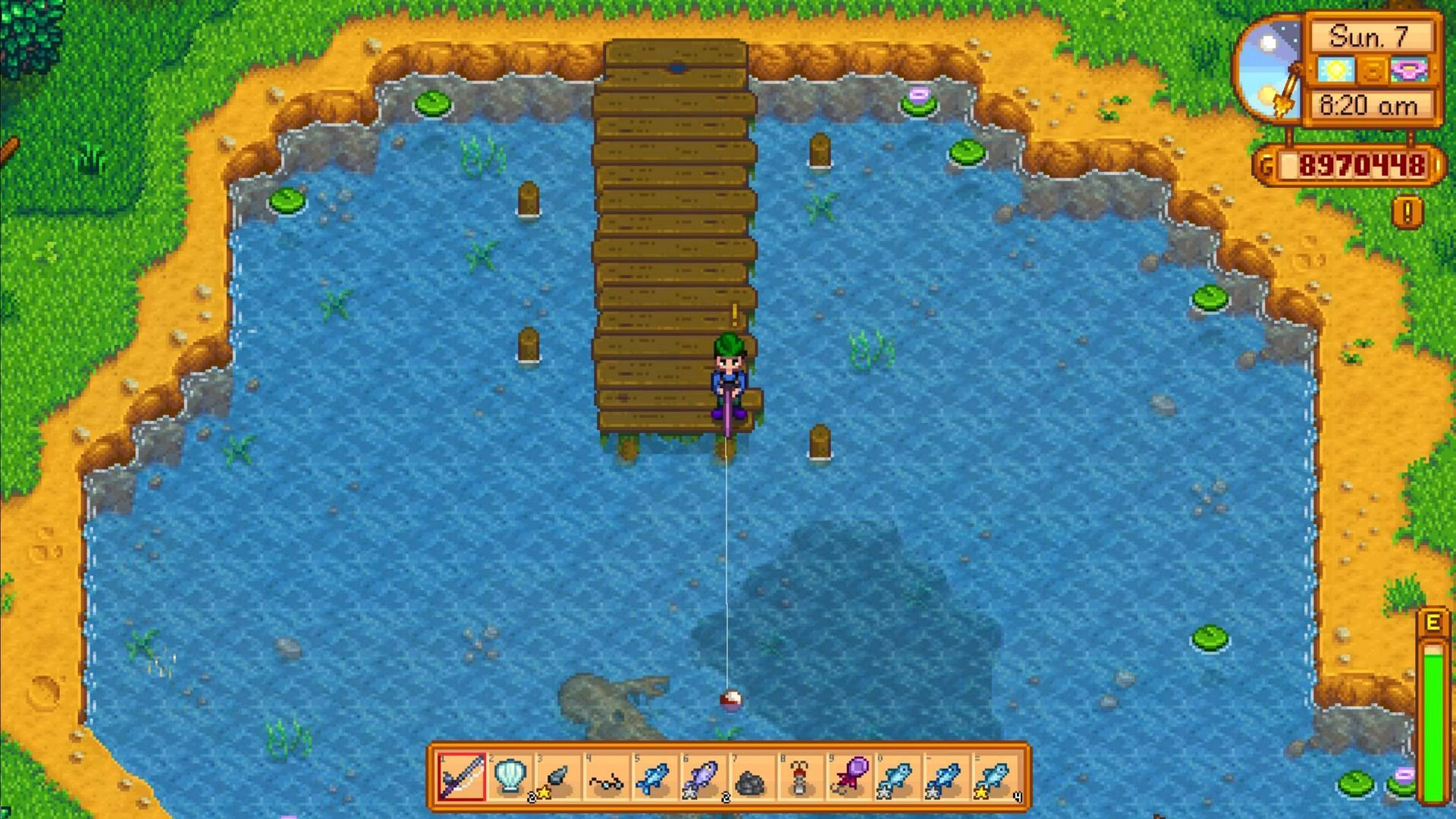 The Cindersap Pond is the best Walleye catching location (Image via ConcernedApe || YouTube: Learn In 5)