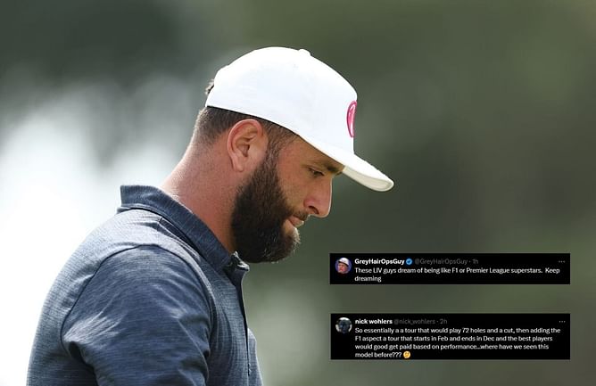 "Keep dreaming" - Fans react to Jon Rahm's LIV Golf 'world tour' format taking inspiration from Formula 1