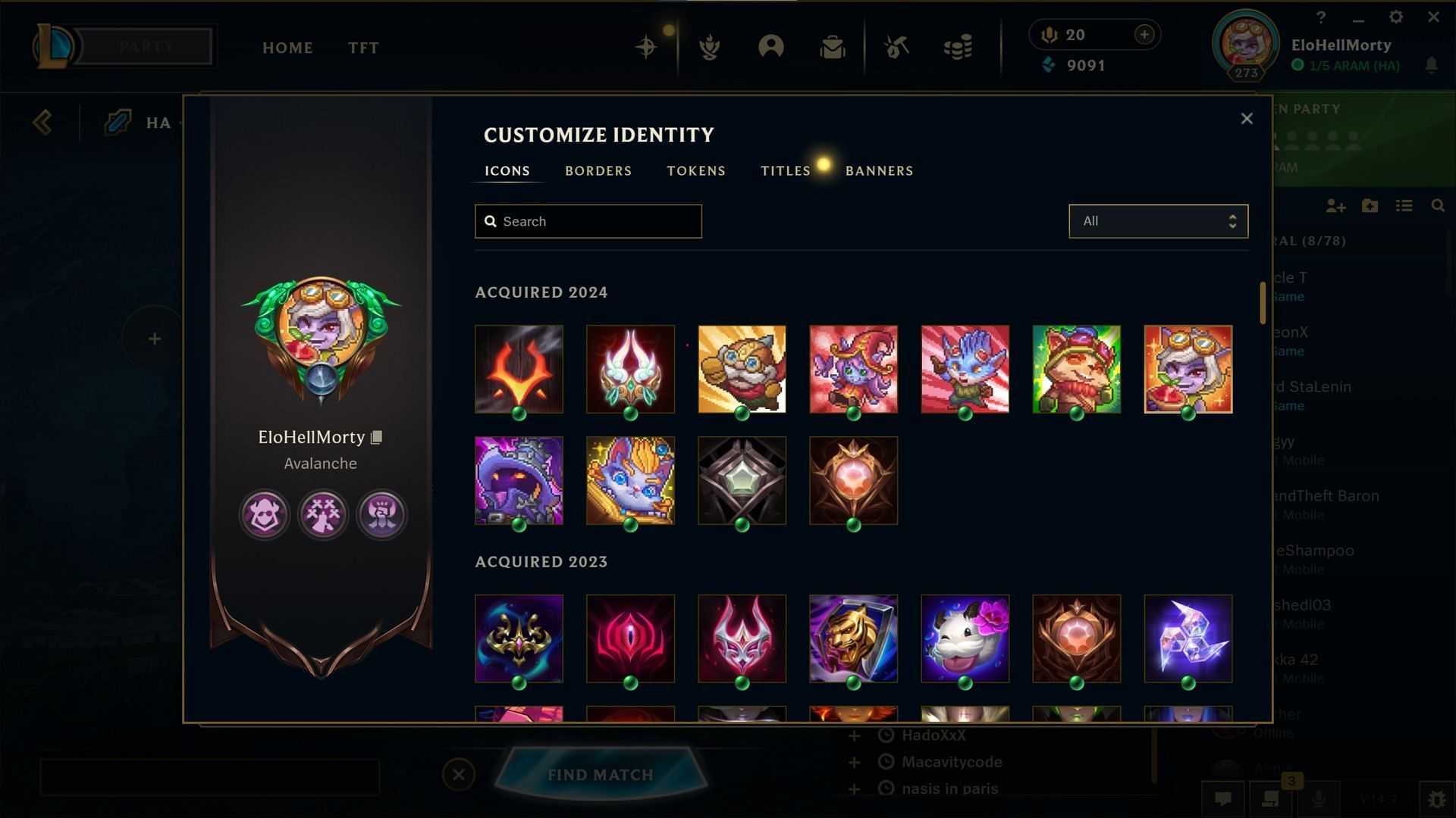 Customize identity in the Client (Image via Riot Games)