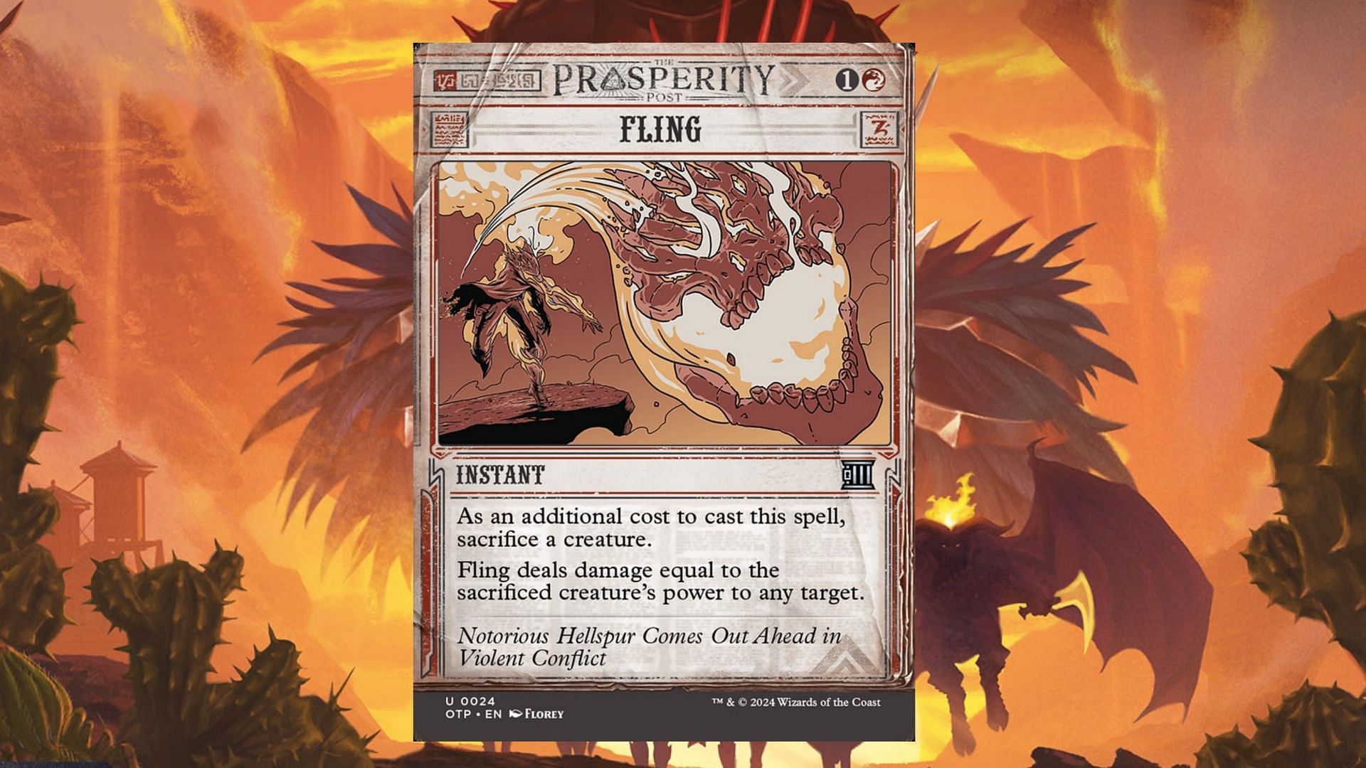 Fling in Magic: The Gathering (Image via Wizards of the Coast)