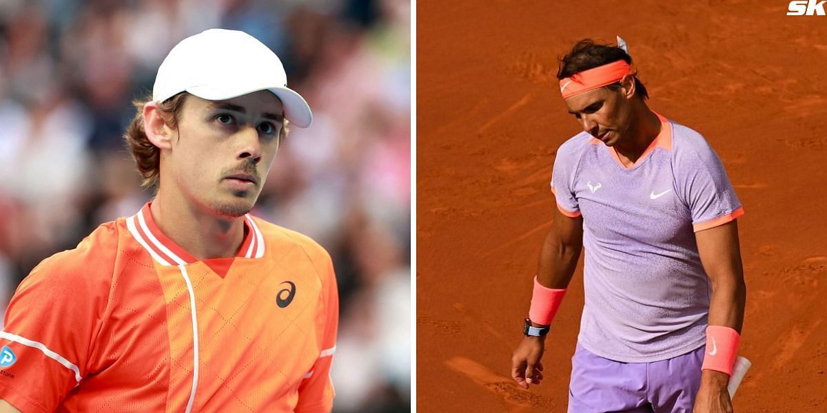 Fans react as Alex de Minaur uses a dropshot strategy against Rafael Nadal at the Barcelona Open
