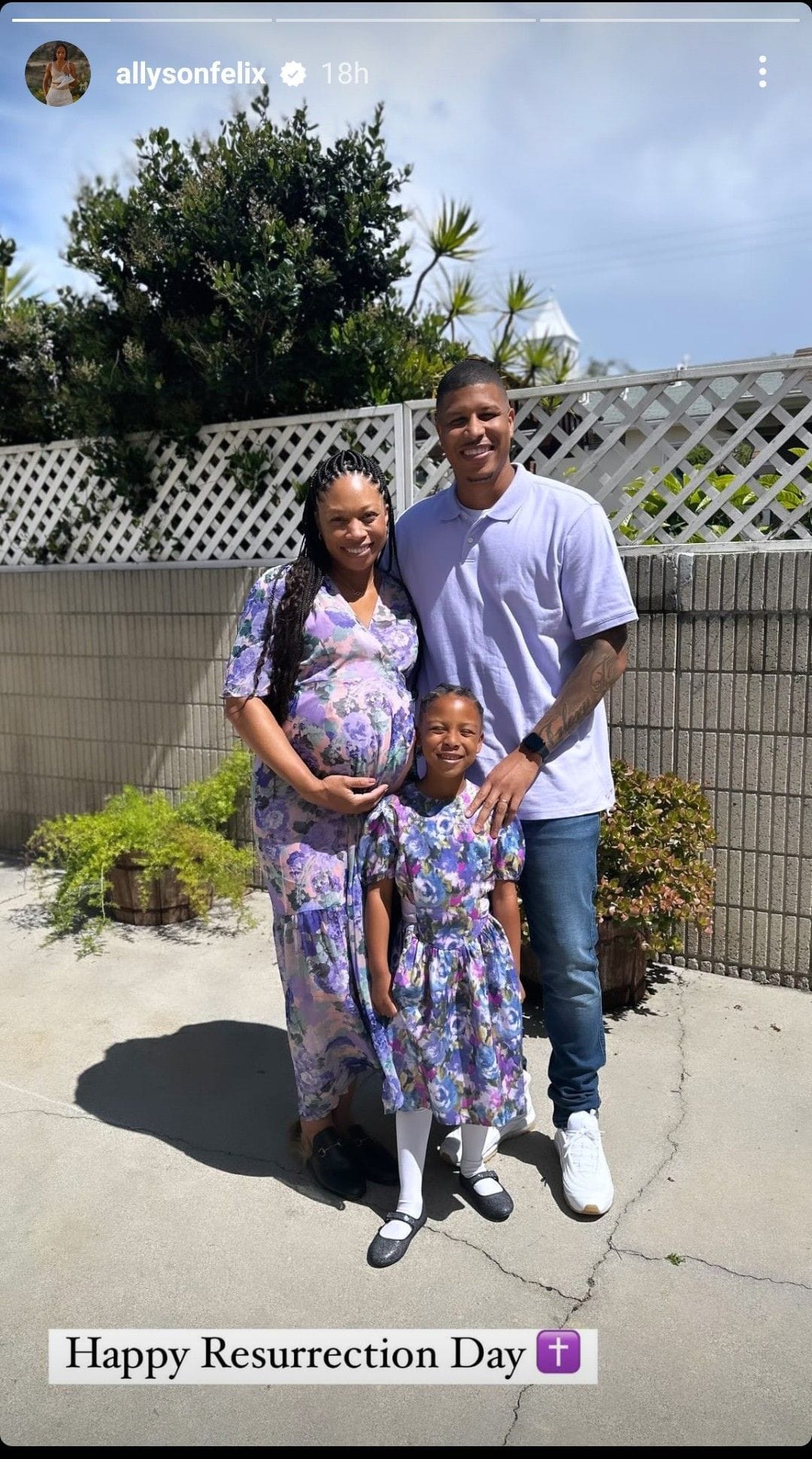 In Pictures: Allyson Felix celebrates Easter with her family