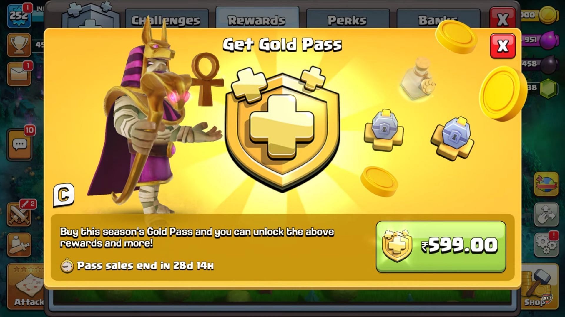 Gold Pass price detail (Image via Supercell)