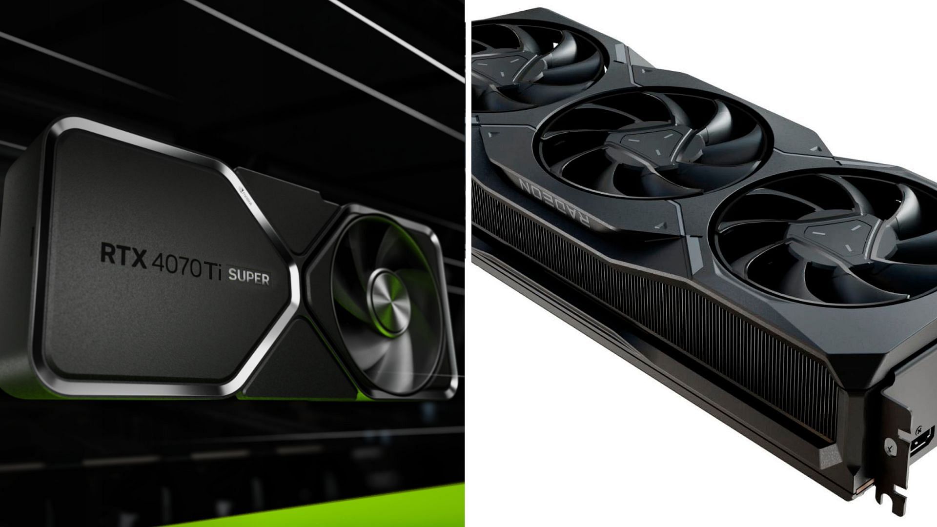 The Nvidia RTX 4070 Ti Super and AMD Radeon RX 7900 XT are powerful GPUs for 4K gaming (Image via Nvidia and AMD)