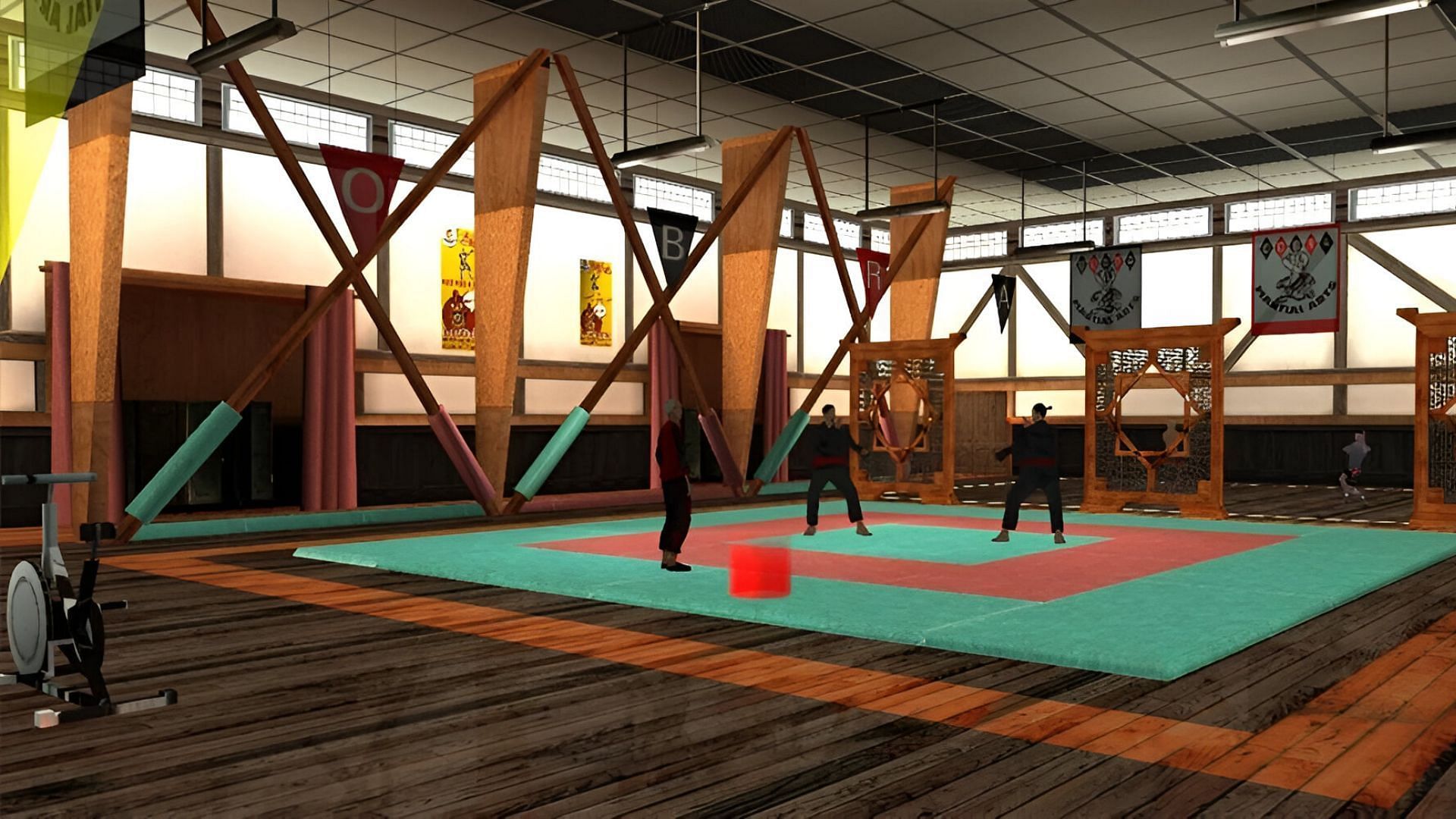 One of the many gyms in GTA San Andreas (Image via Rockstar Games)