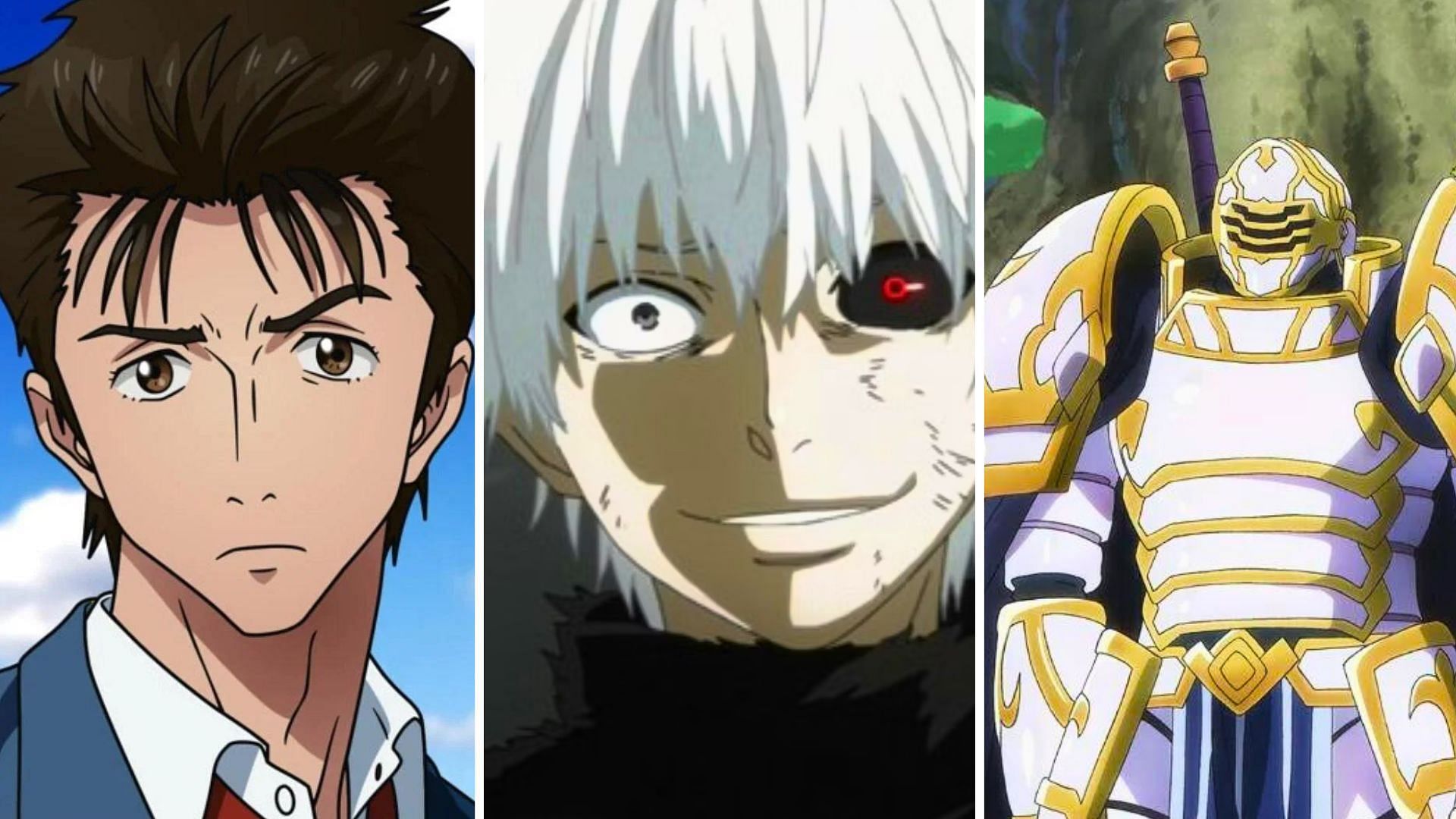 Parasyte: the maxim, Tokyo Ghoul, Skeleton Knight in Another World 