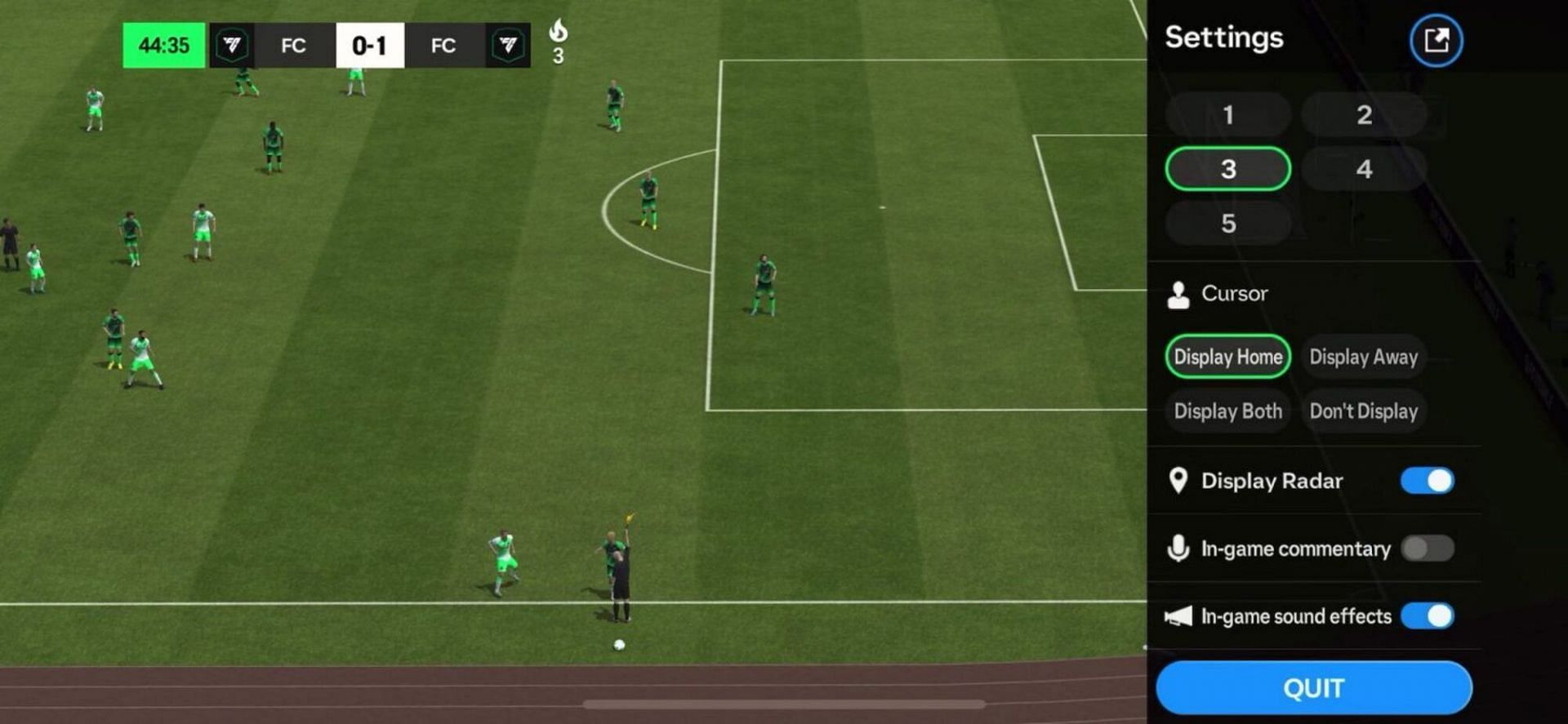 FC Mobile Spectator Mode will allow players to view League Matches in different camera angles (Image via EA Sports)