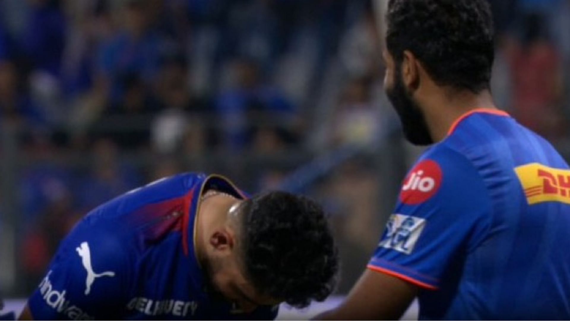 Mohammed Siraj bowing down to Jasprit Bumrah