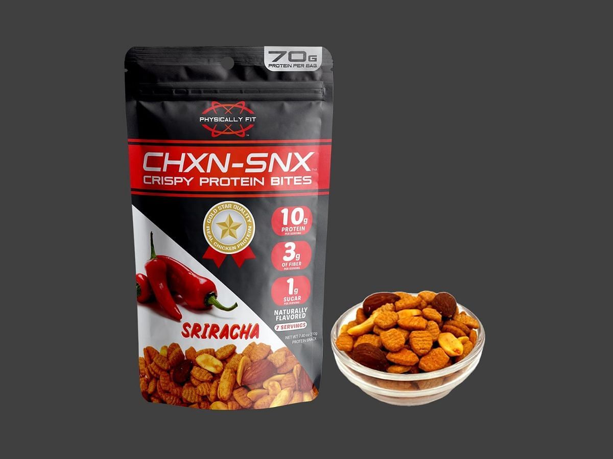 Kurt Angle&#039;s Physically FIT CHXN-SNX&trade; Sriracha with Peanuts &amp; Almonds (Image via Physically FIT)