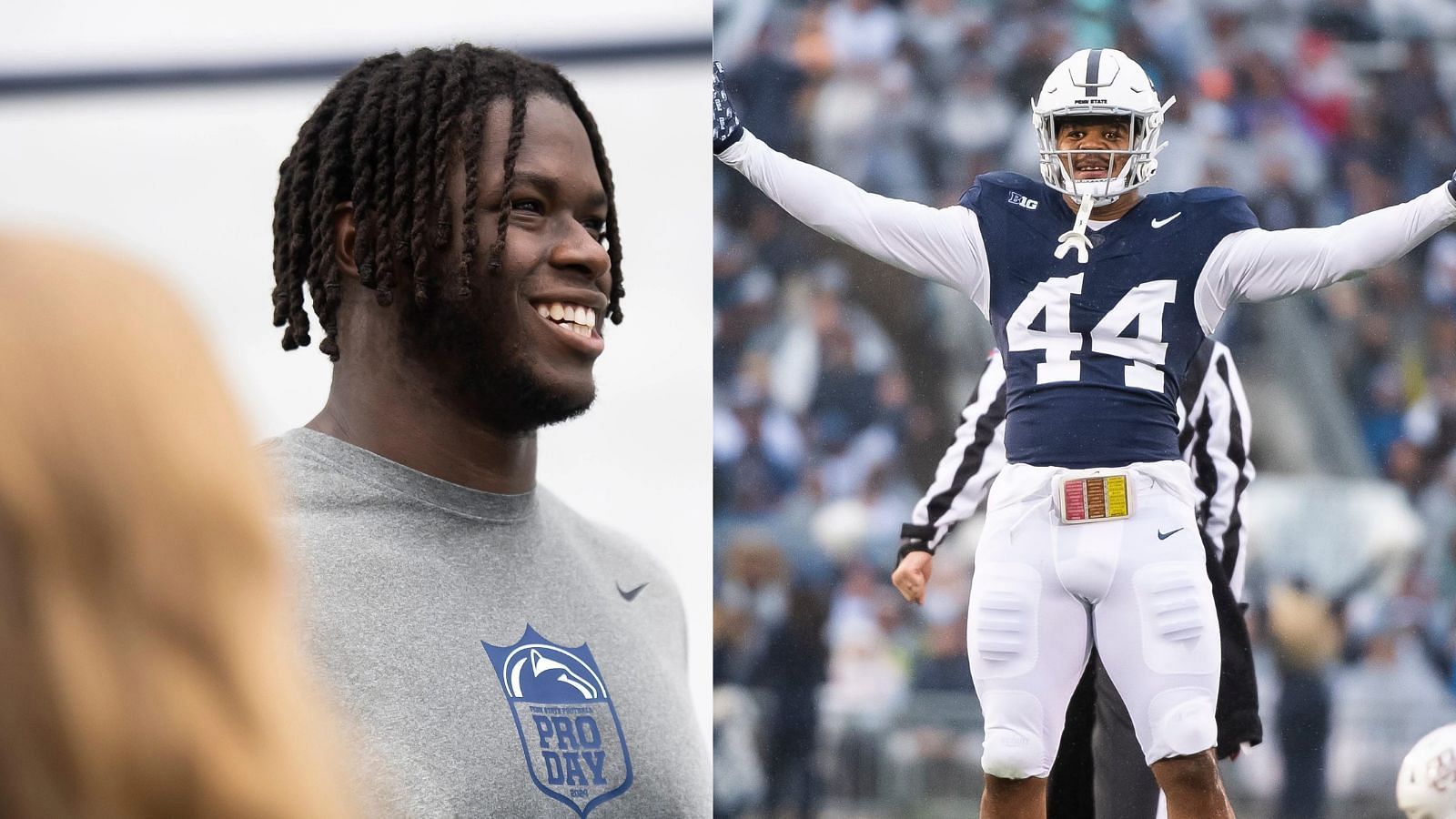 Penn State prospects Olu Fashanu and Chop Robinson are likely first round NFL Draft picks.