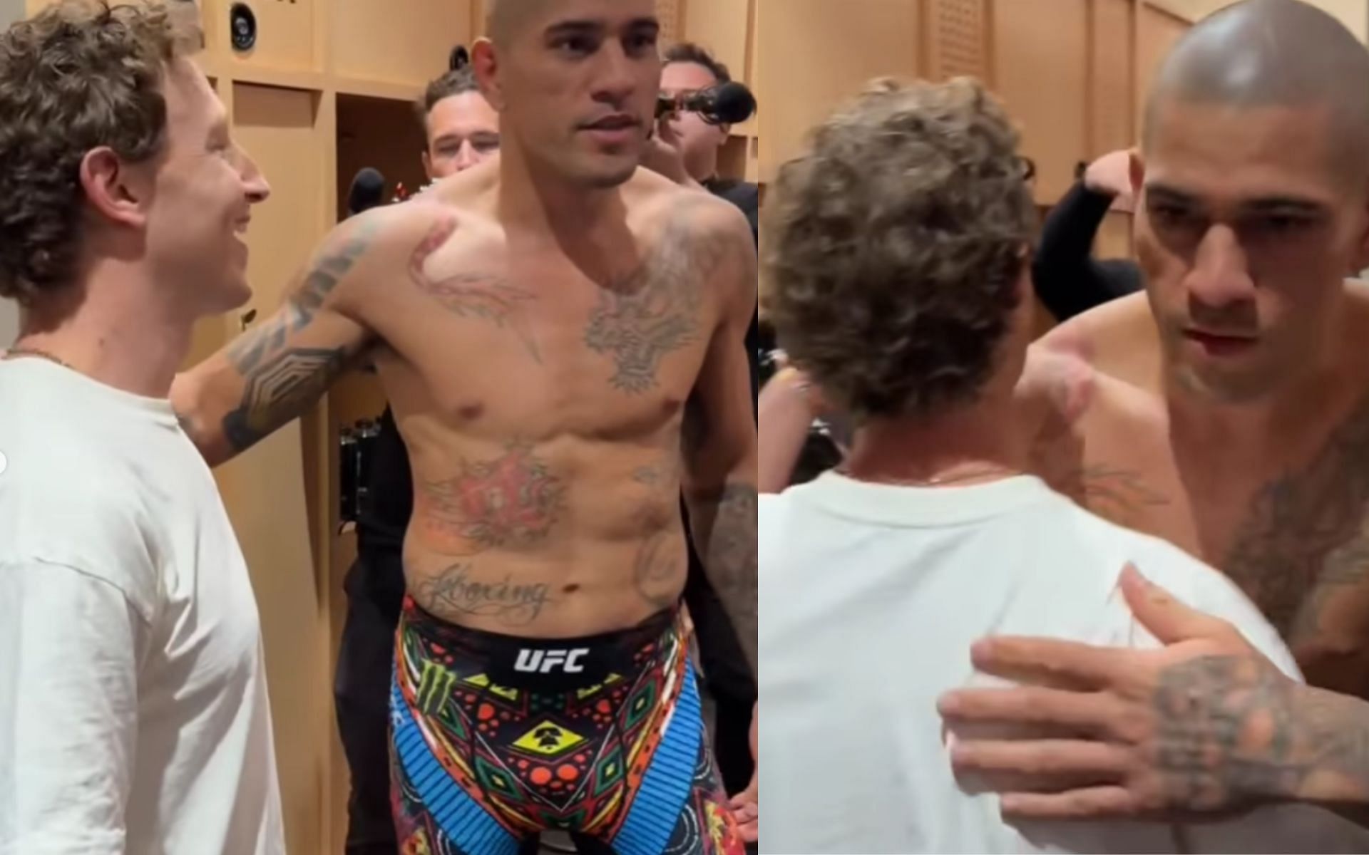 Alex Pereira meets Mark Zuckerberg backstage at UFC 300 [Images courtesy of @zuck on Instagram]