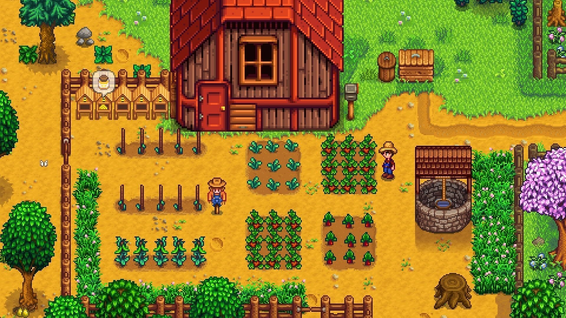 Raising rabbits in Deluxe Coop have a chance to drop Rabbit&#039;s Foot. (Image via ConcernedApe)