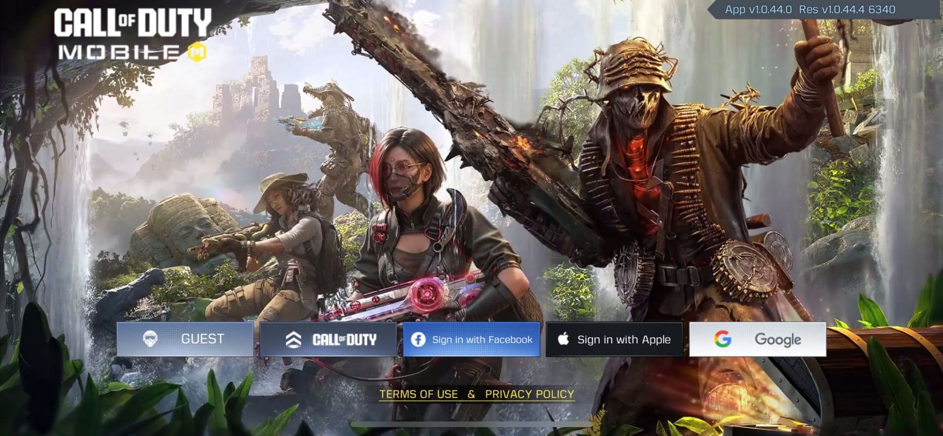 Login window in the game (Image via Activision)