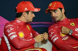 Watch: Carlos Sainz onboard shows the Spaniard pushing Charles Leclerc off the track during the F1 Chinese GP sprint