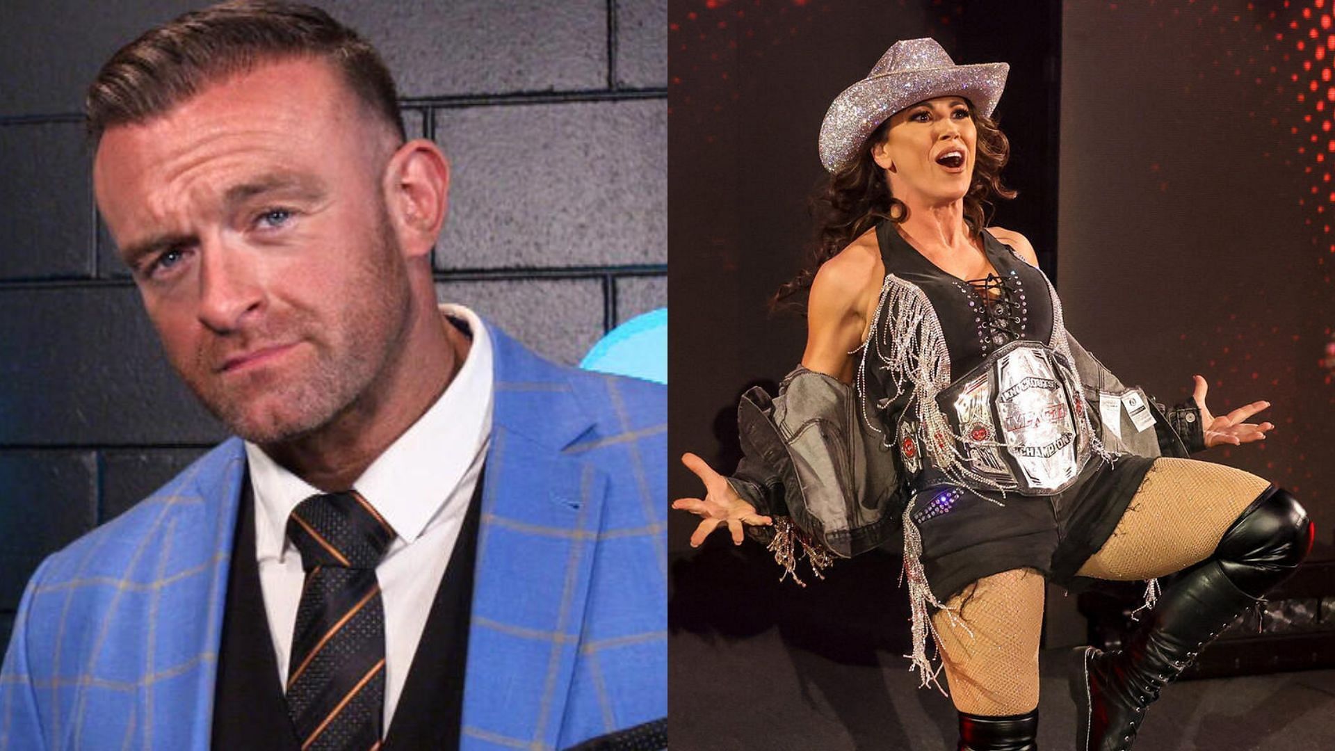Nick Aldis and Mickie James were in attendance for the Hall of Fame ceremony