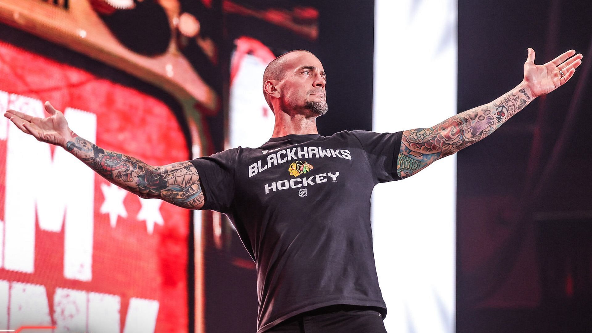 CM Punk makes his entrance on AEW Collision (image credit: All Elite Wrestling)