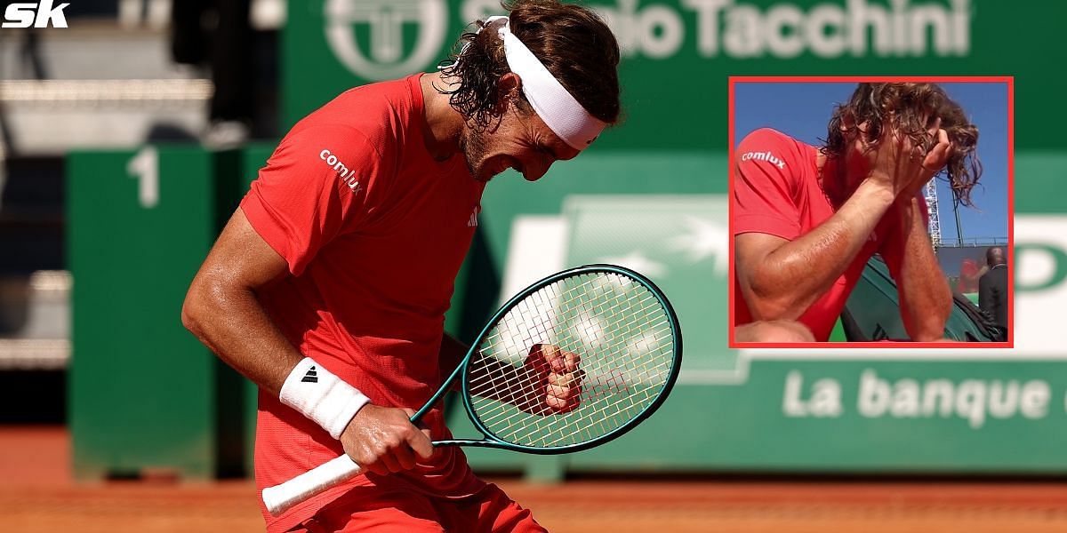 Stefanos Tsitsipas was overwhelmed with emotion following his Monte-Carlo Masters final win over Casper Ruud