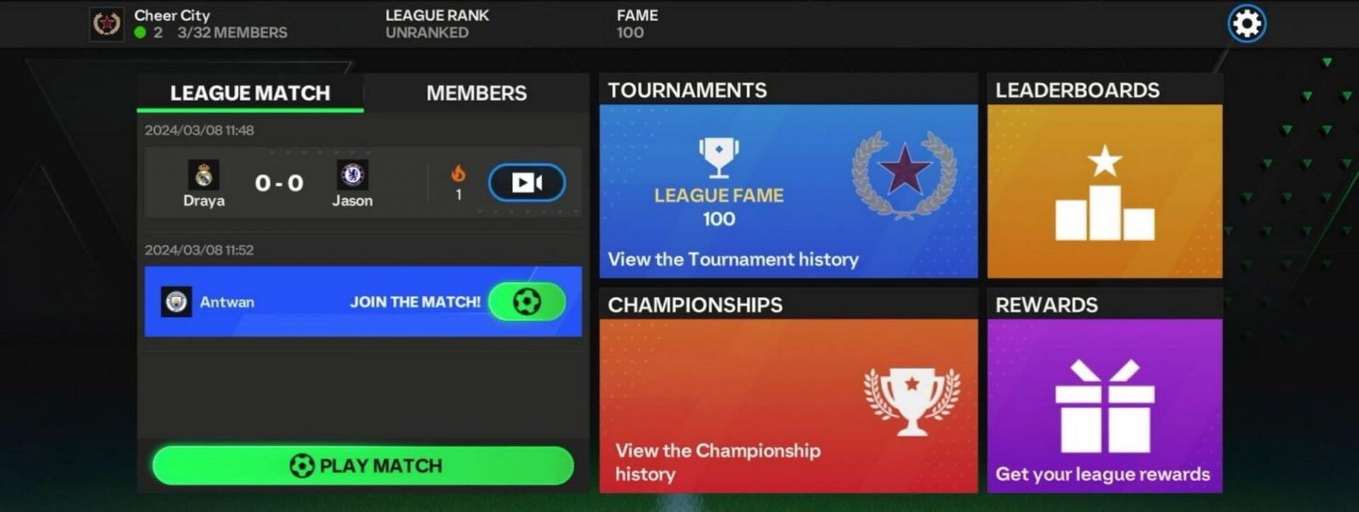FC Mobile Spectator Mode will allow players to watch live-actions of peer League members (Image via EA Sports)
