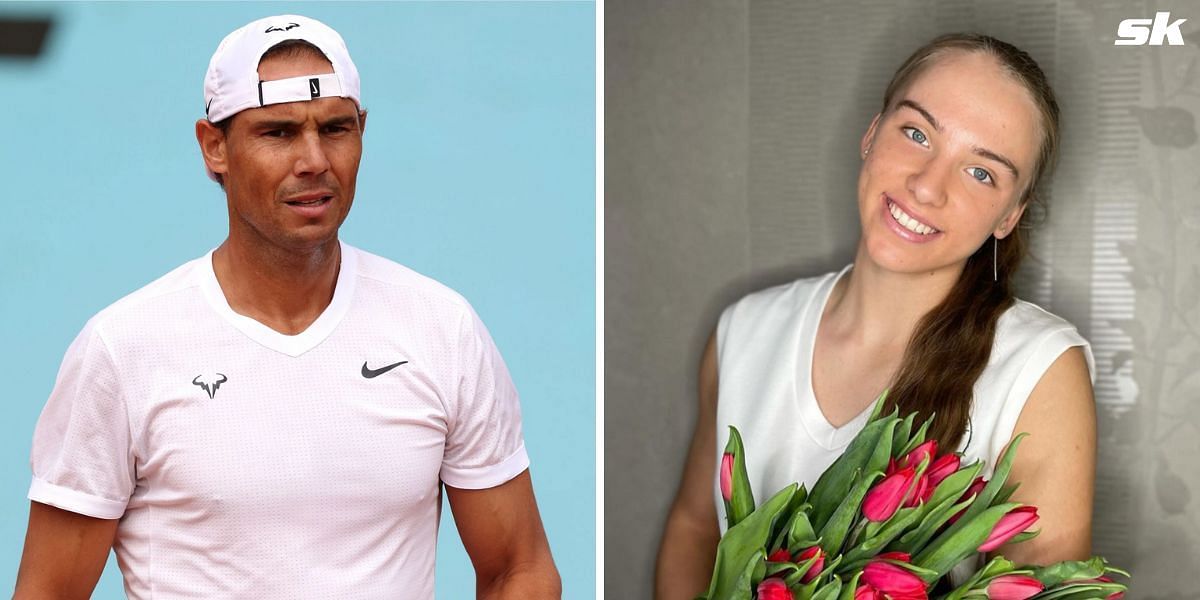 Rafael Nadal (L), Alina Korneeva (R)