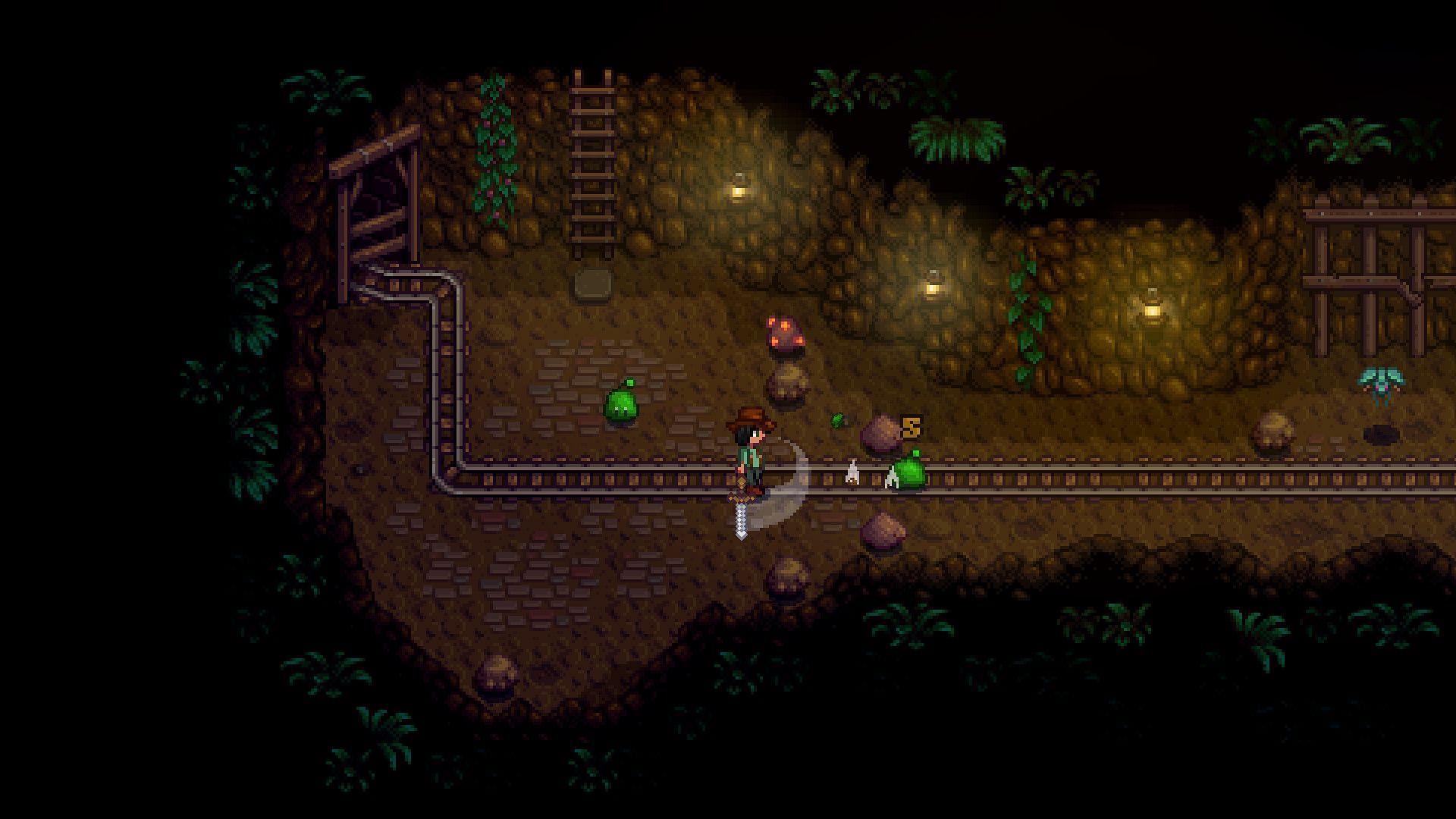 Stardew Valley weapons can be upgraded using the Forge in Volcano Dungeon. (Image via ConcernedApe)