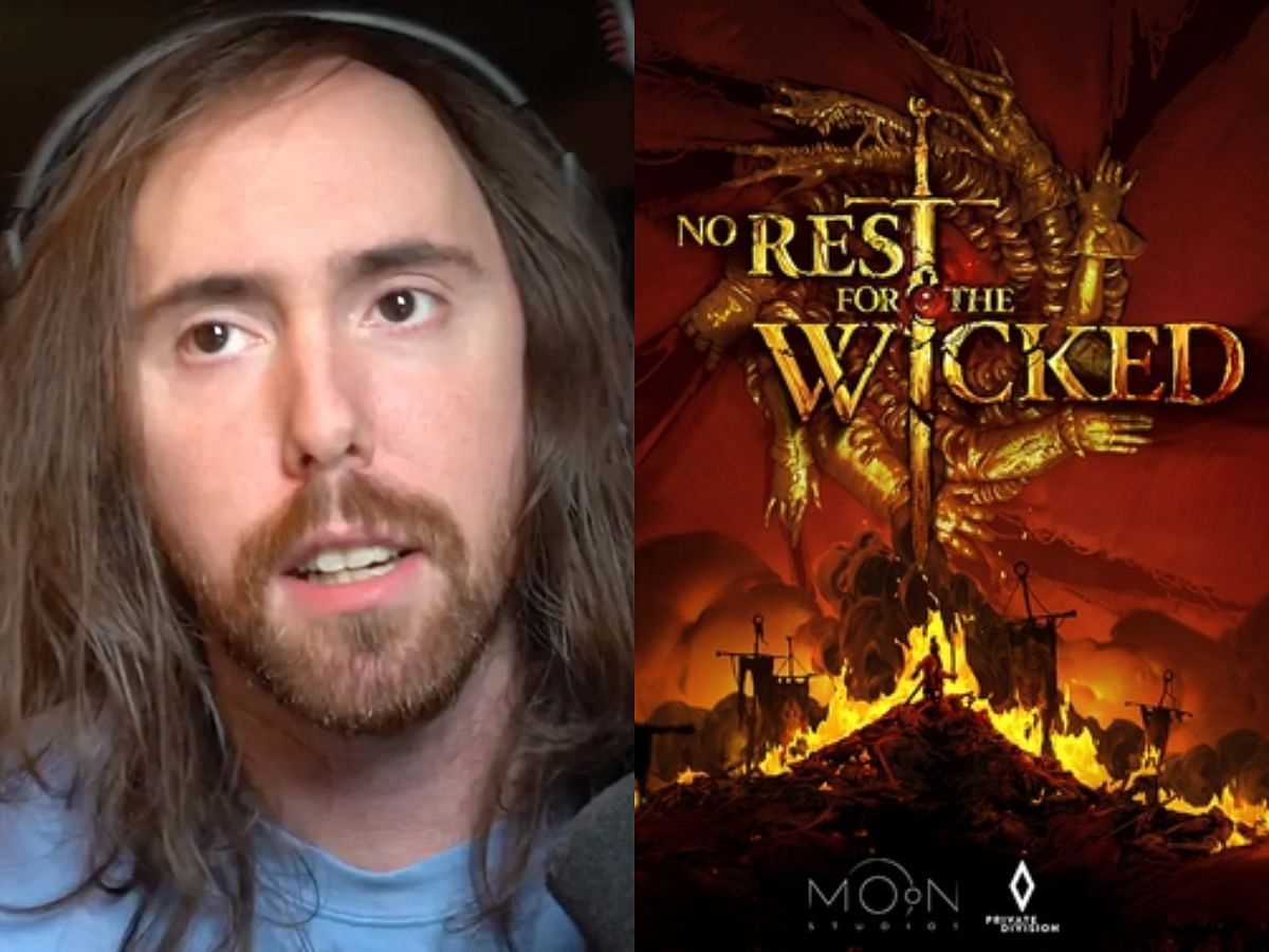 Asmongold gives his take on the newly released No Rest for the Wicked (Image via Twitch/Asmongold and Wiki/No Rest for the Wicked)