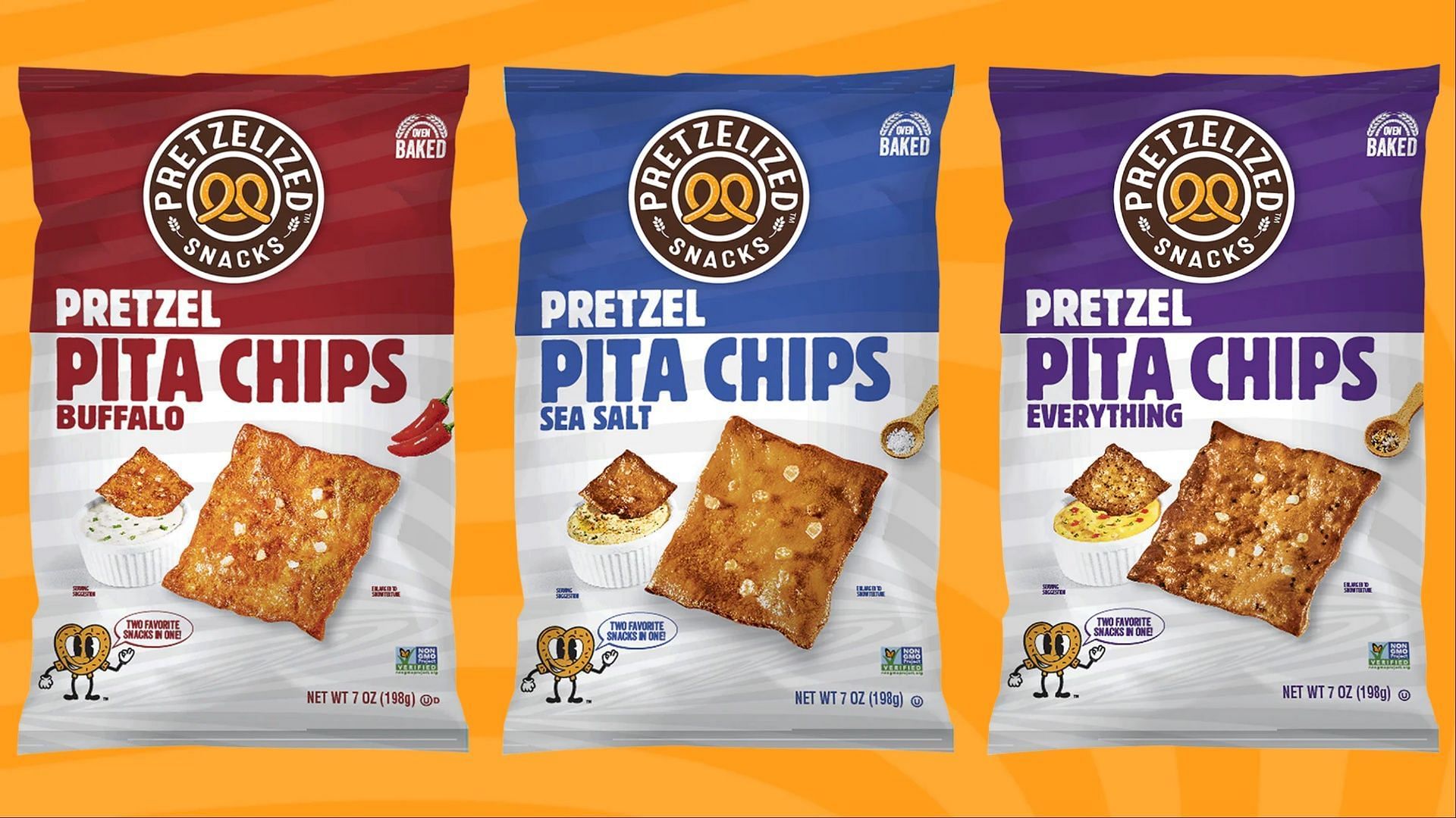 The Pretzel Pita Chips and Pretzel Crackers products are available nationwide starting April 2 (Image via Pretzelized)