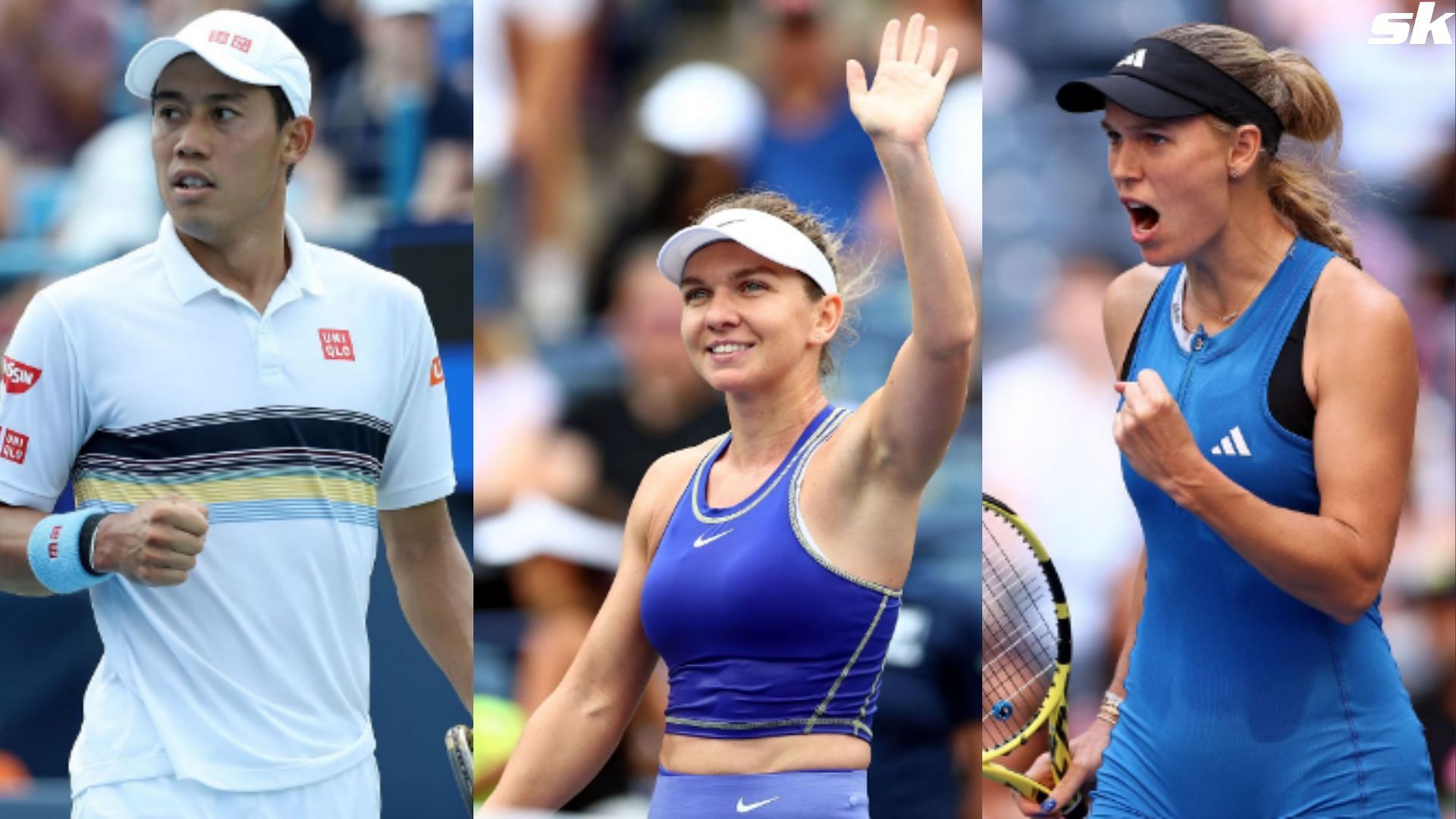 Kei Nishikori, Simona Halep, and Caroline Wozniacki have received wildcard entries into the 2024 Madrid Open