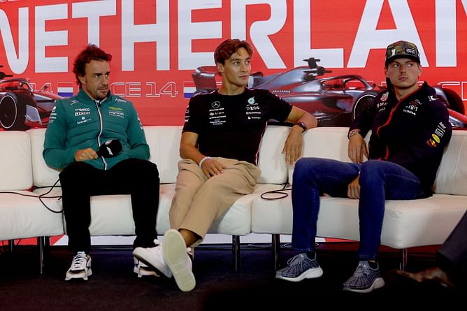 "Did you brake test him there?": Max Verstappen jokes with George Russell as Mercedes driver reveals he bumped into Fernando Alonso in Monaco