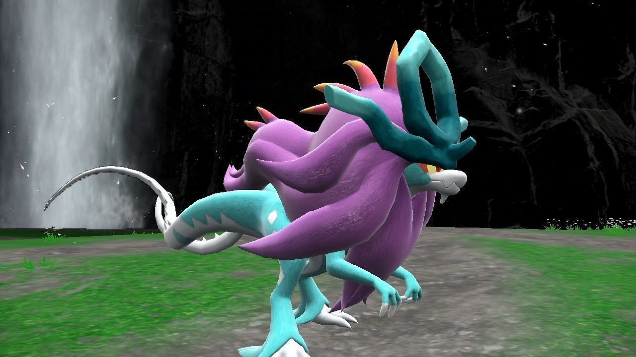 Walking Wake will be a pure Water-type throughout this battle due to Pokemon Scarlet and Violet&#039;s Terastallization gimmick (Image via Game Freak)