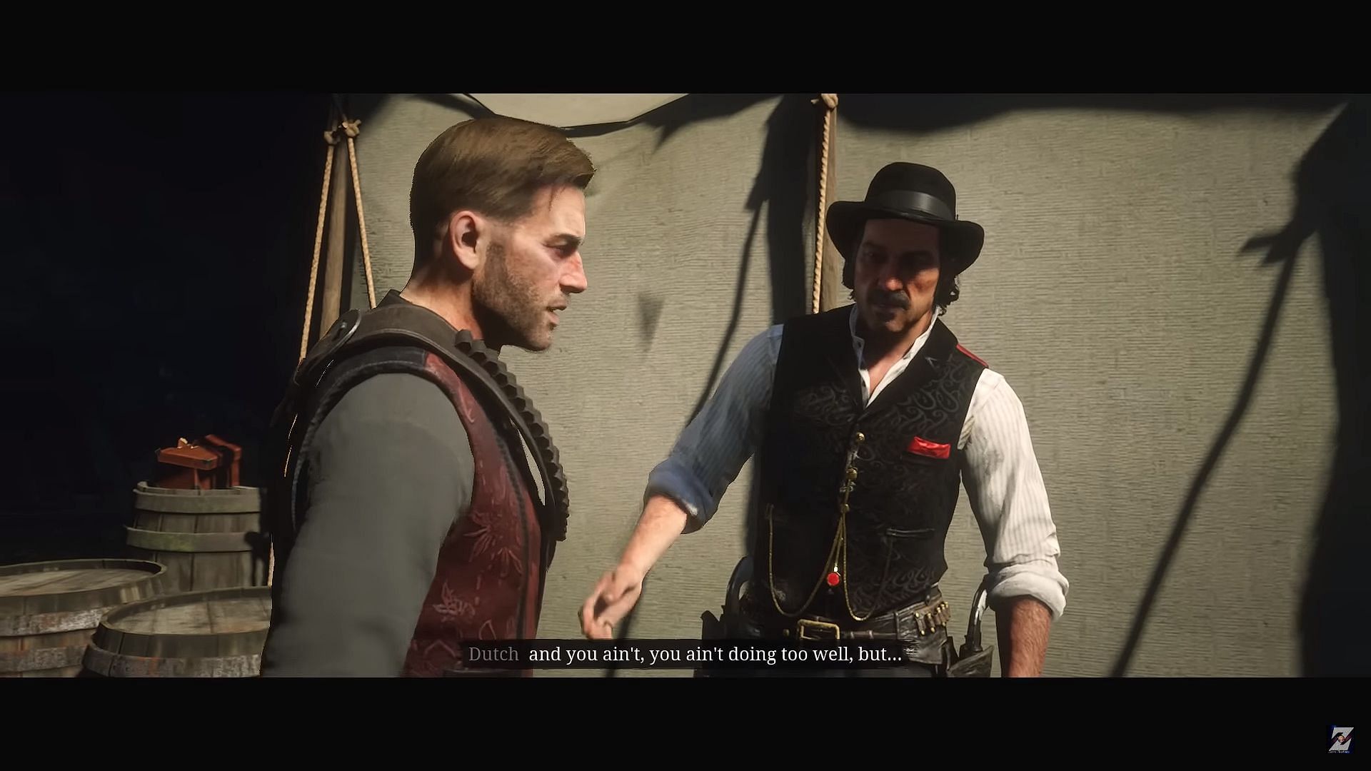 Arthur insists that John leave the gang and Dutch gets angry (Image via Rockstar Studios || YouTube-Zanar Aesthetics)