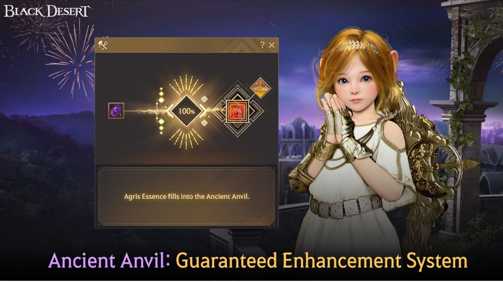 The Ancient Anvil effect will make it easier in the long run to enhance equipment in Black Desert Online (Image via Pearl Abyss)