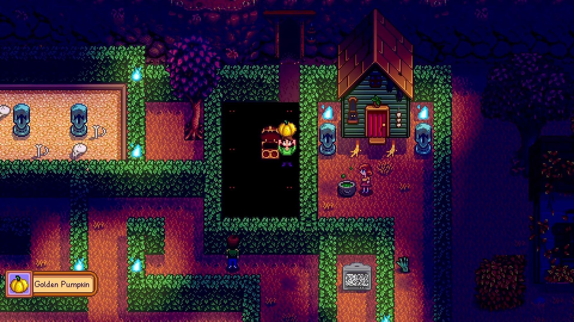 The Golden Pumpkin makes for an excellent gift in Stardew Valley (Image via Concerned Ape || Cozy Bird Gaming on Youtube)