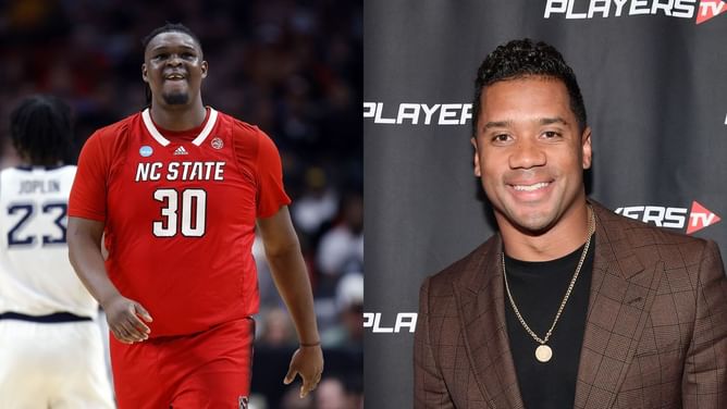 Russell Wilson hypes up NC State as DJ Burns Jr. lifts Wolfpack past Duke to reach Final Four of March Madness