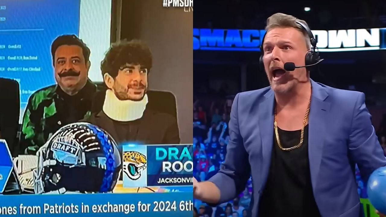 Tony Khan (left) and Pat McAfee (right)