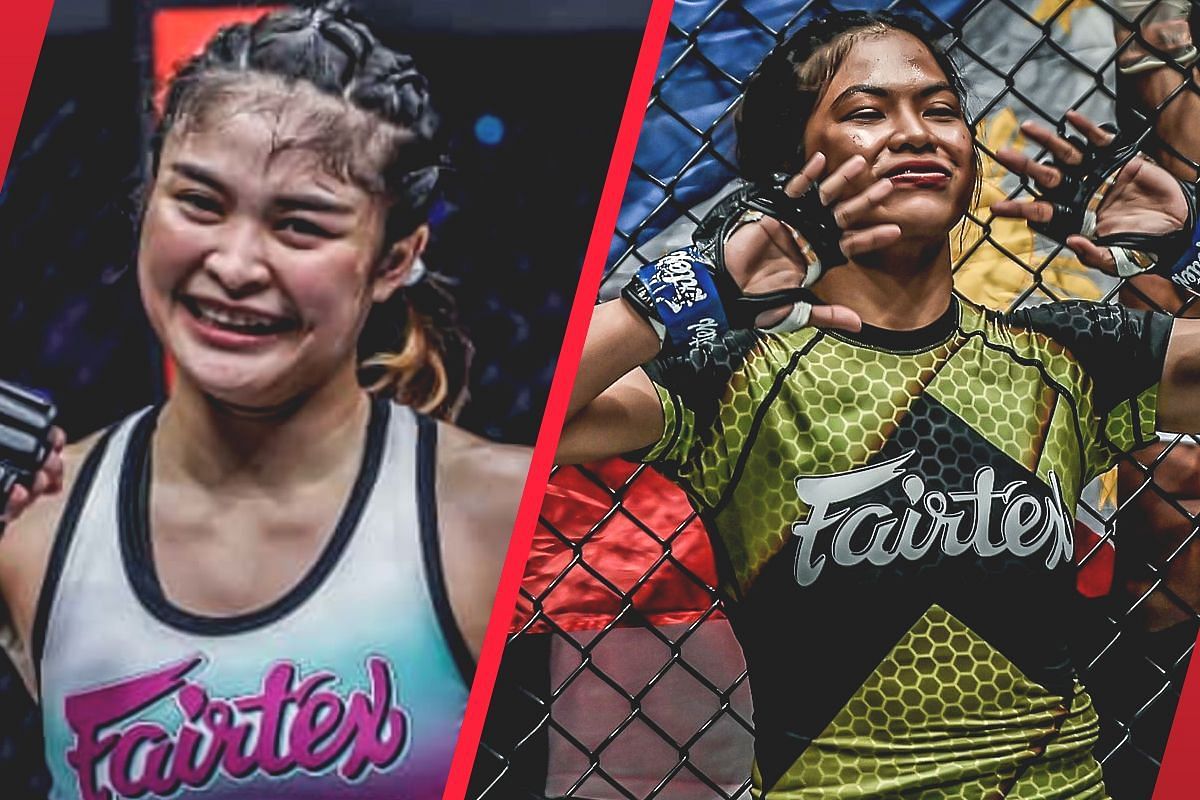 Stamp Fairtex [left] defends her belt against Denice Zamboanga [right] at ONE 167