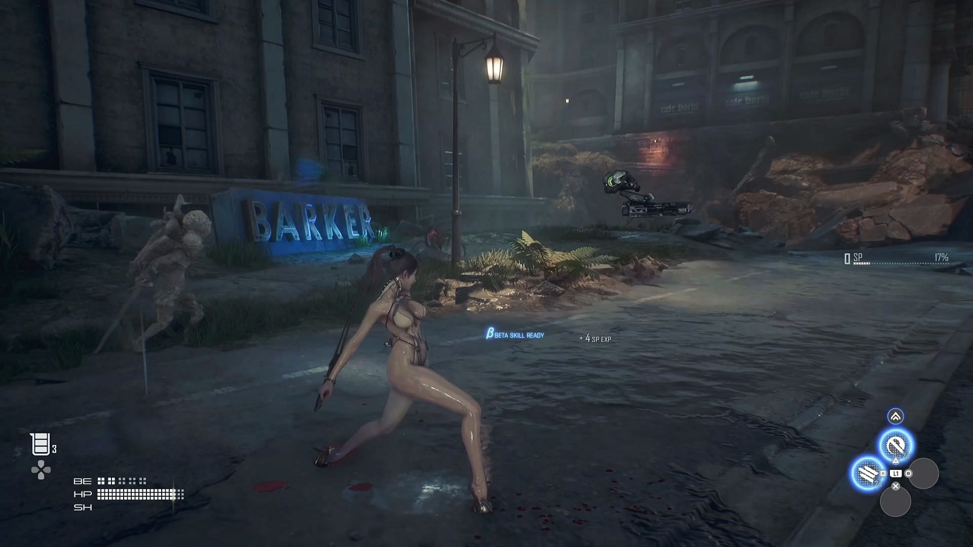 Eve during a combat sequence in Stellar Blade demo (Image via Sony Interactive Entertainment)