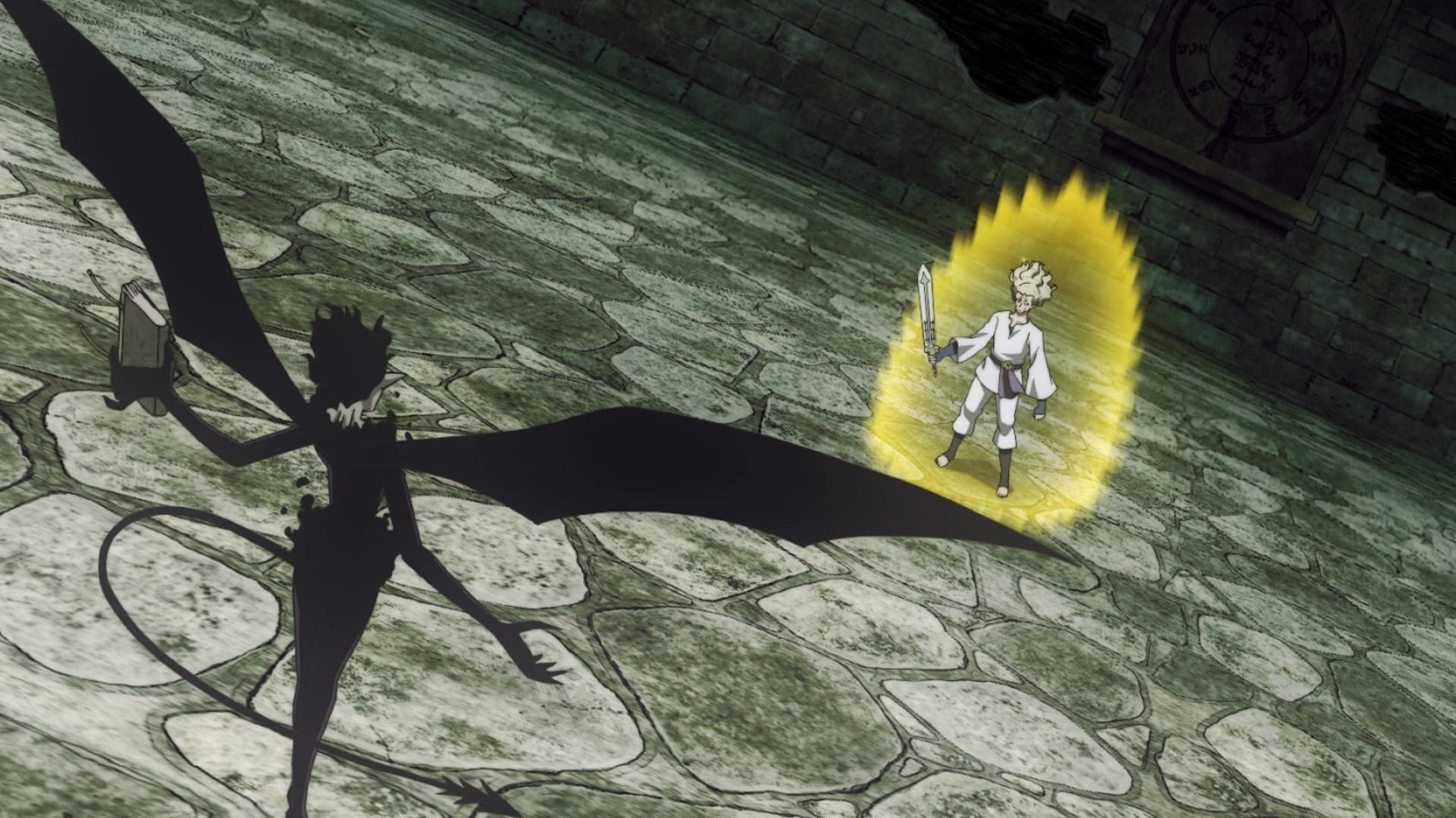 Zagred vs Licht as seen in the anime (Image via Studio Pierrot)
