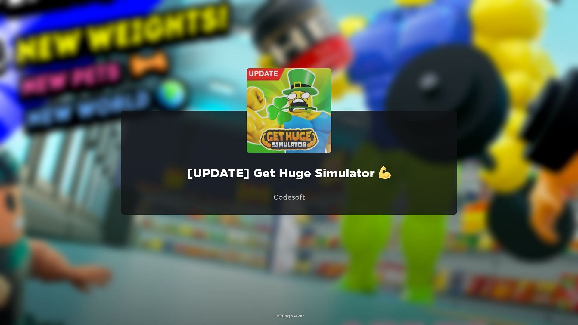 Redeem codes in Get Huge Simulator