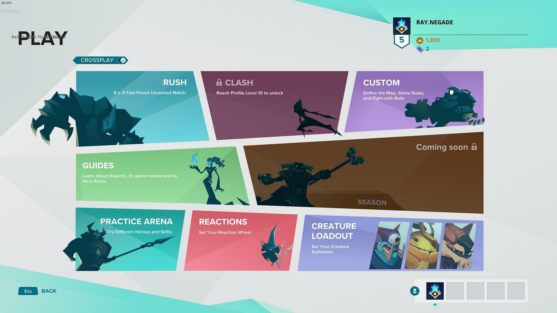 Image showing all the game modes available in Gigantic (Image via Gearbox Publishing)