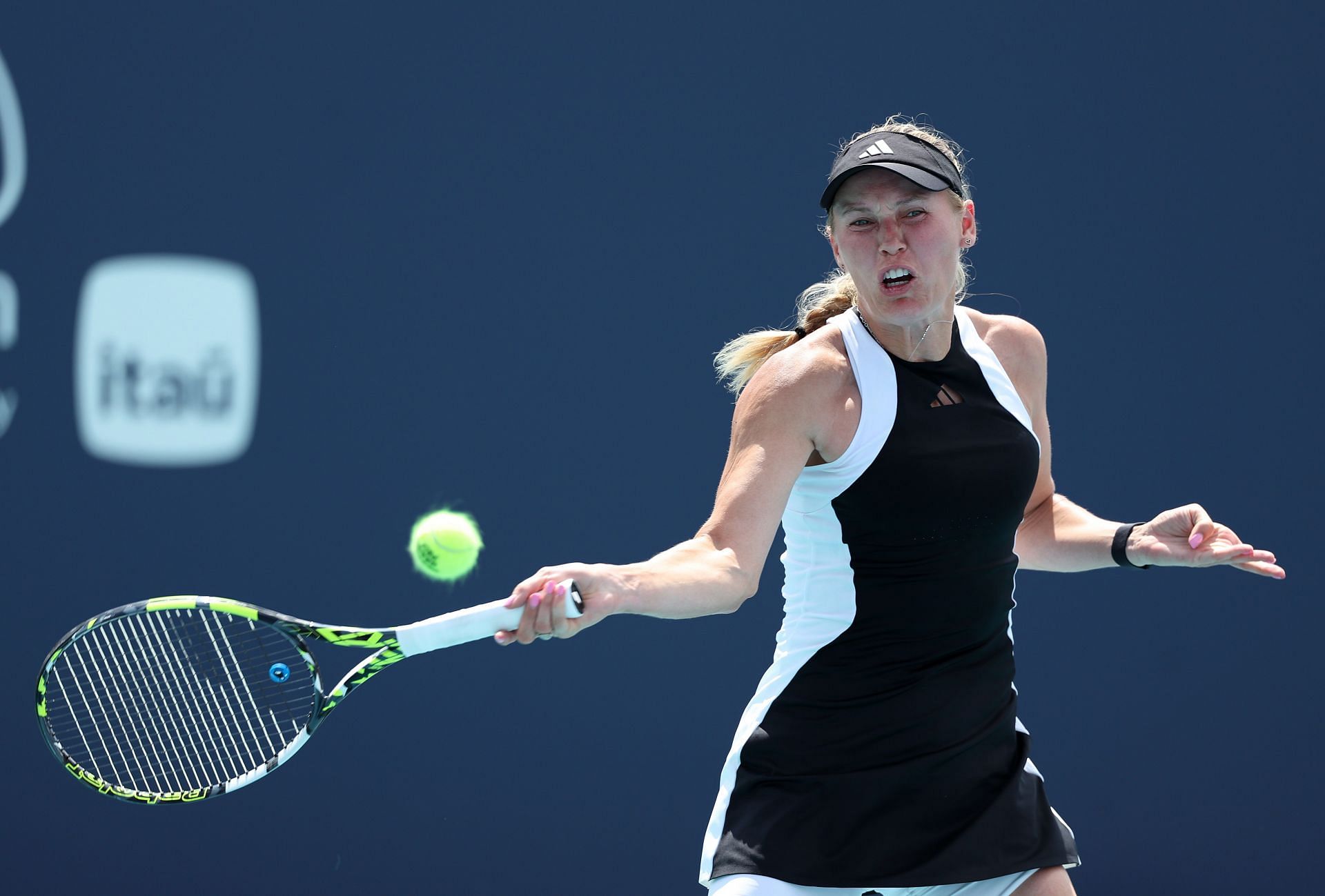 Caroline Wozniacki at the 2024 Miami Open.