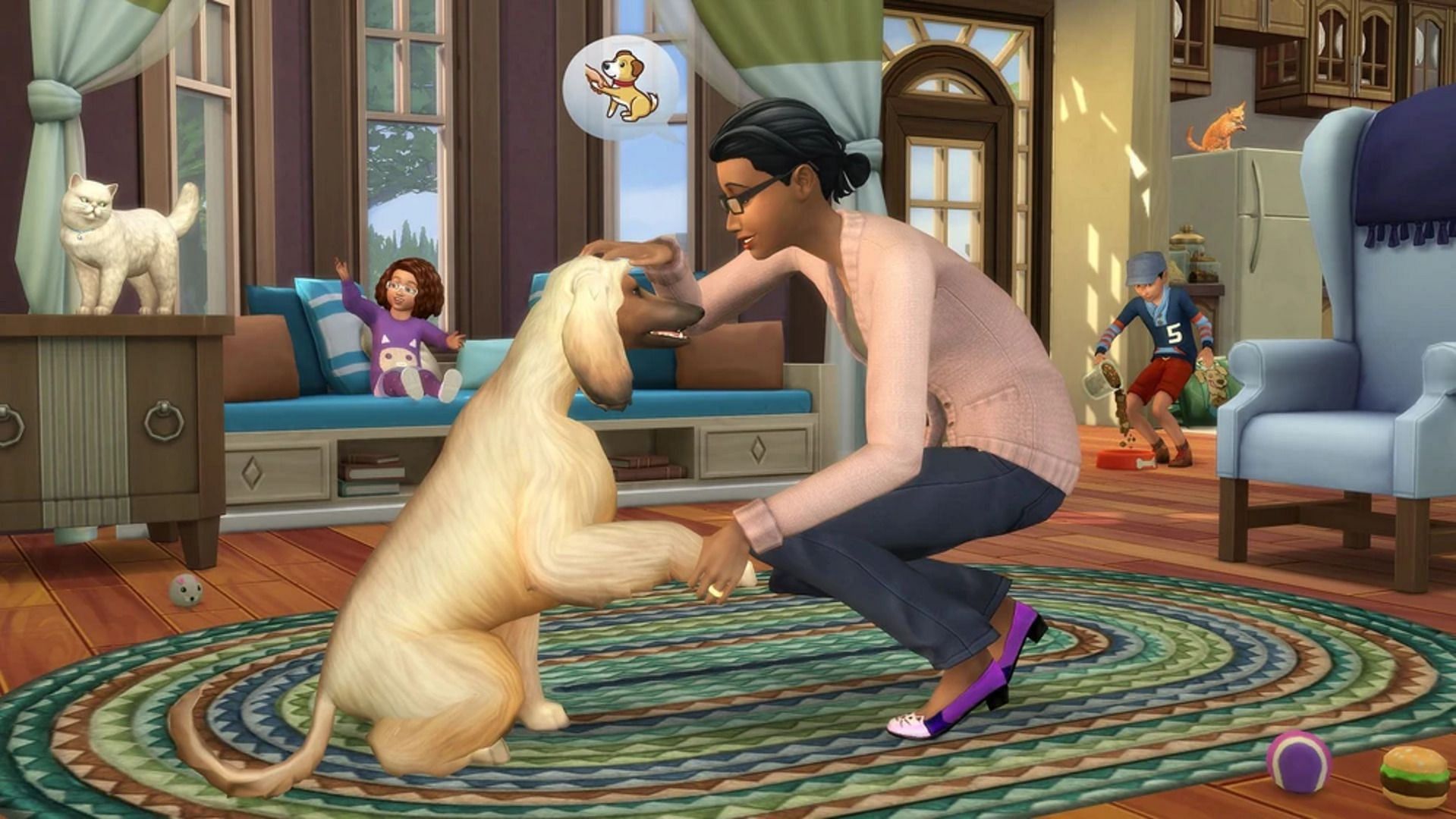 Learn to adopt an adorable pet in Sims 4 (Image via EA)