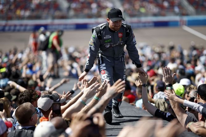 Tyler Reddick wins first NASCAR race of the season at Talladega Superspeedway after epic final lap showdown