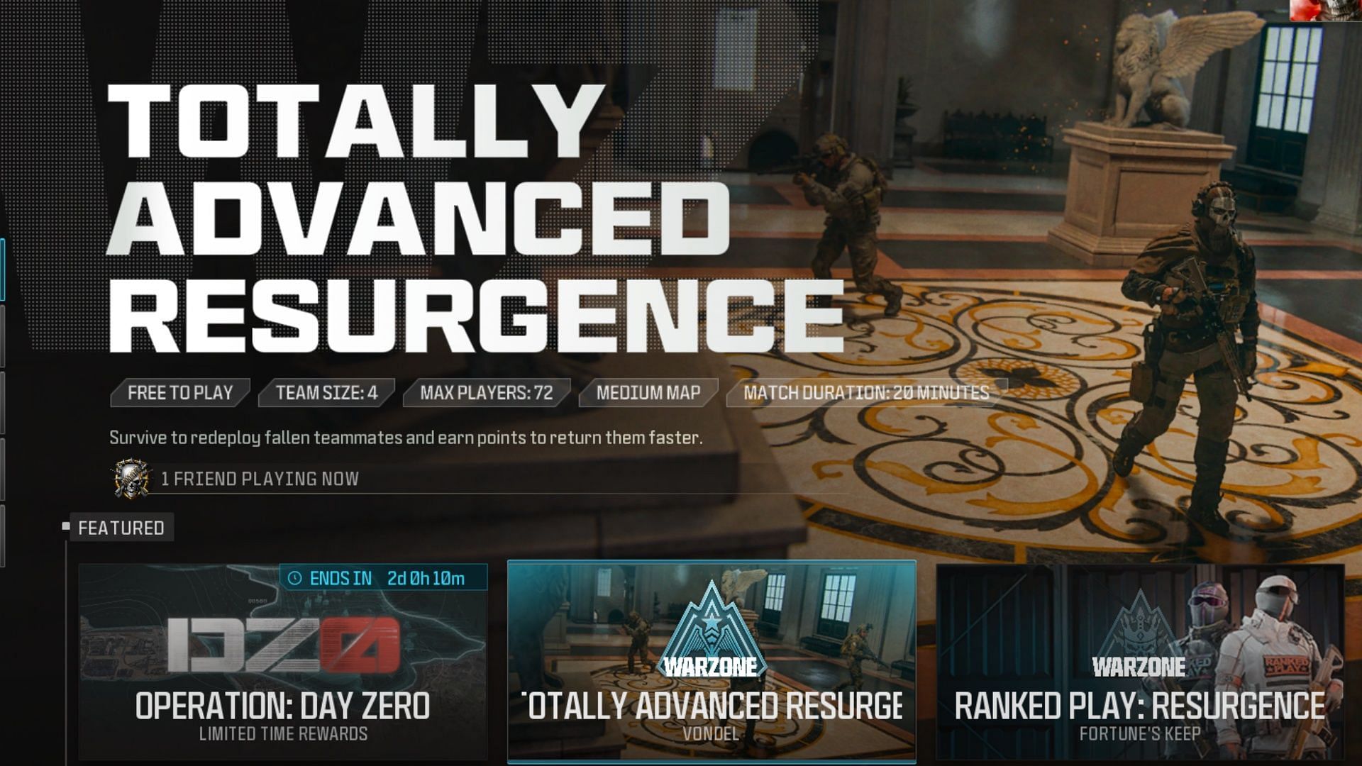 Totally Advanced Resurgence in Warzone (Image via Activision)