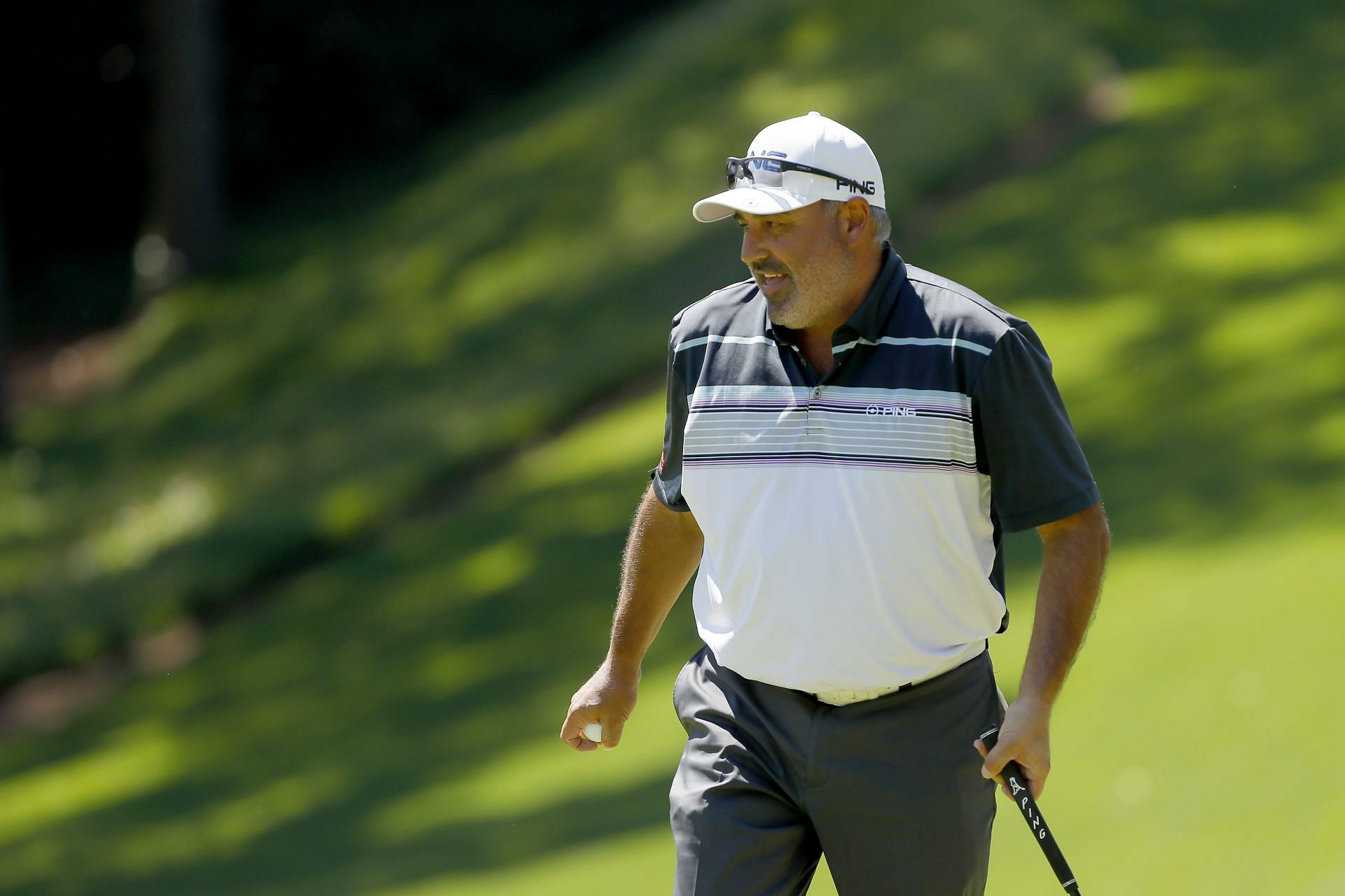 Angel Cabrera during the 2019 Masters - Par 3 Contest
