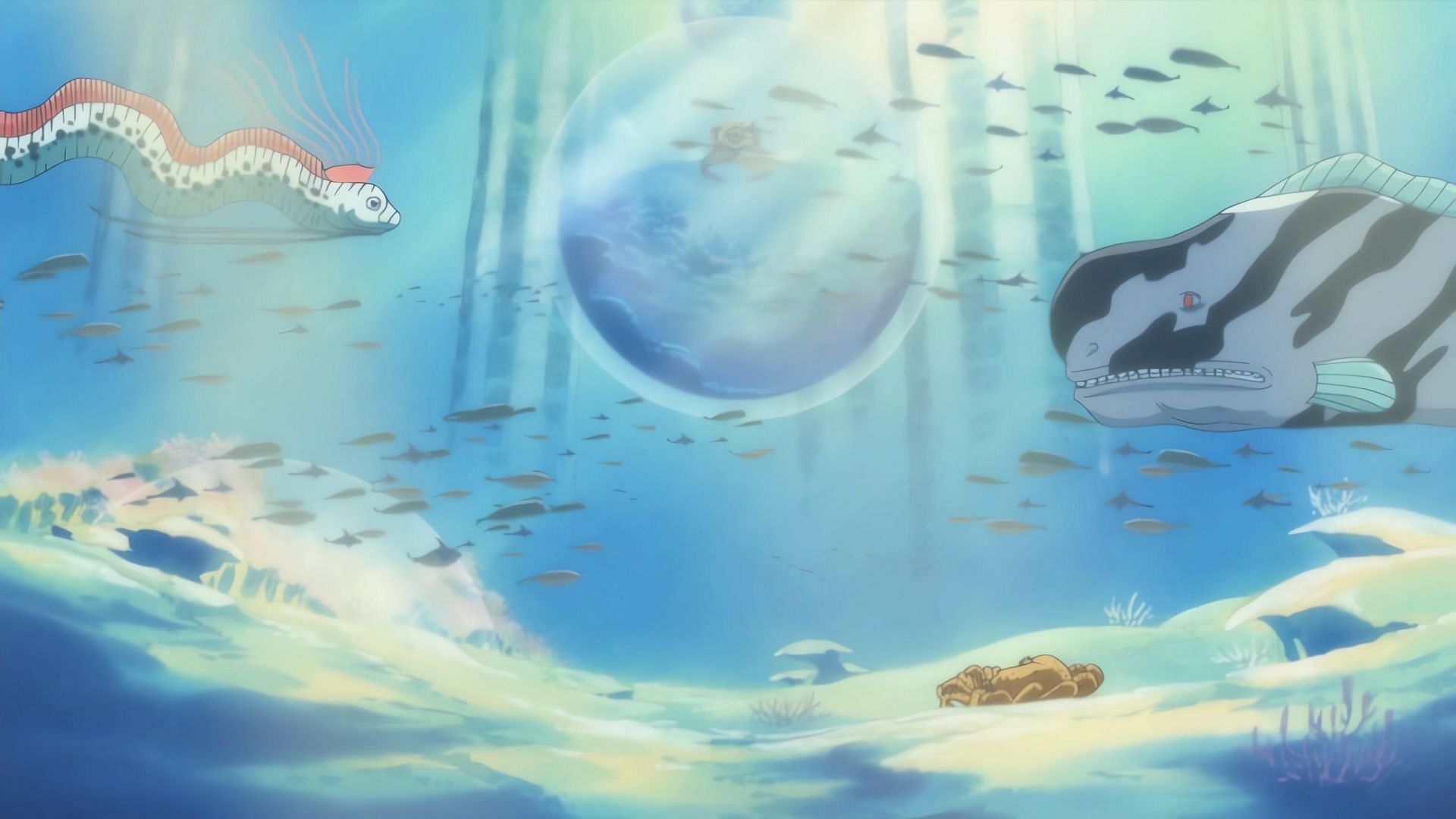 Fisherman Island as seen in the anime (Image via Toei Animation)