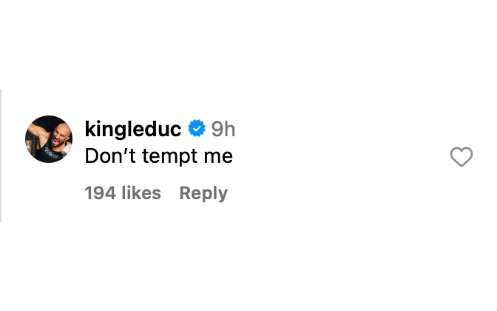 Dave Leduc&#039;s response to Mike Perry and BKFC [via @mmajunkie on Instagram]
